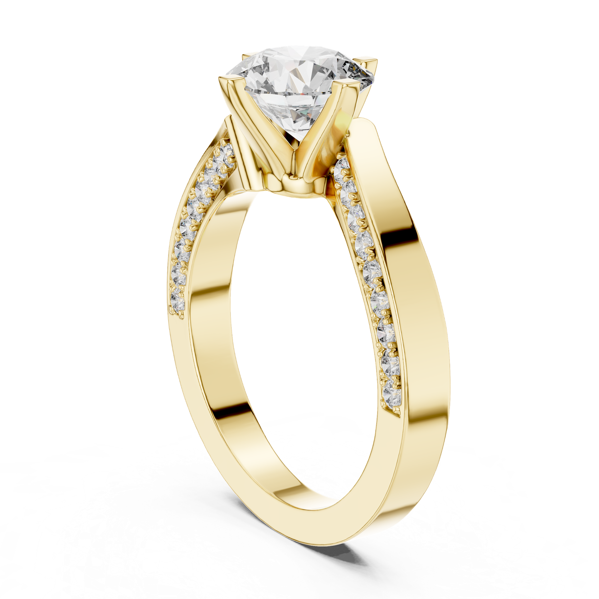 Round Cut Diamond Solitaire Engagement Ring with 1.50 CT Center Diamond