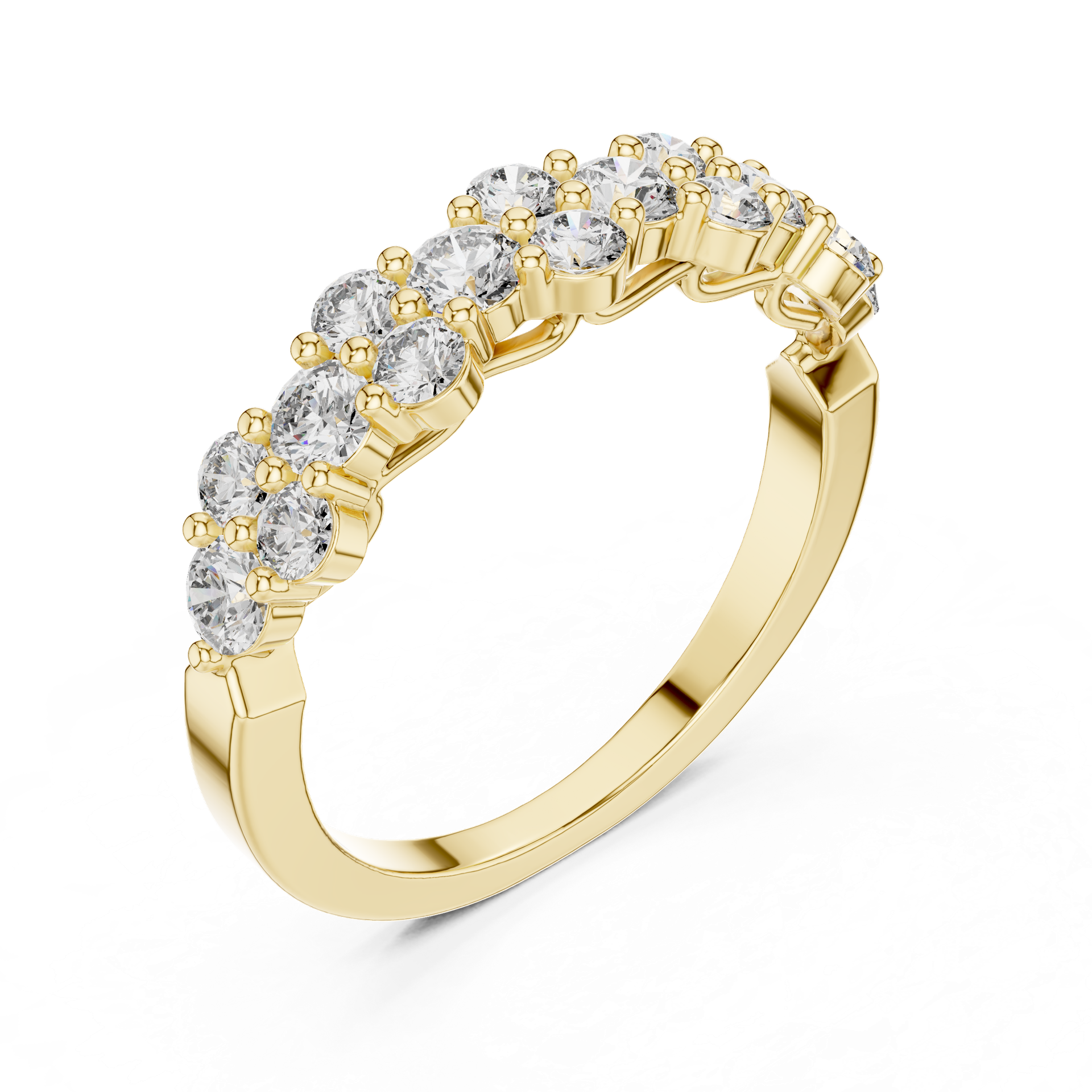 Half‑Eternity Ring – Premium Gold, Silver & Platinum Band view 4
