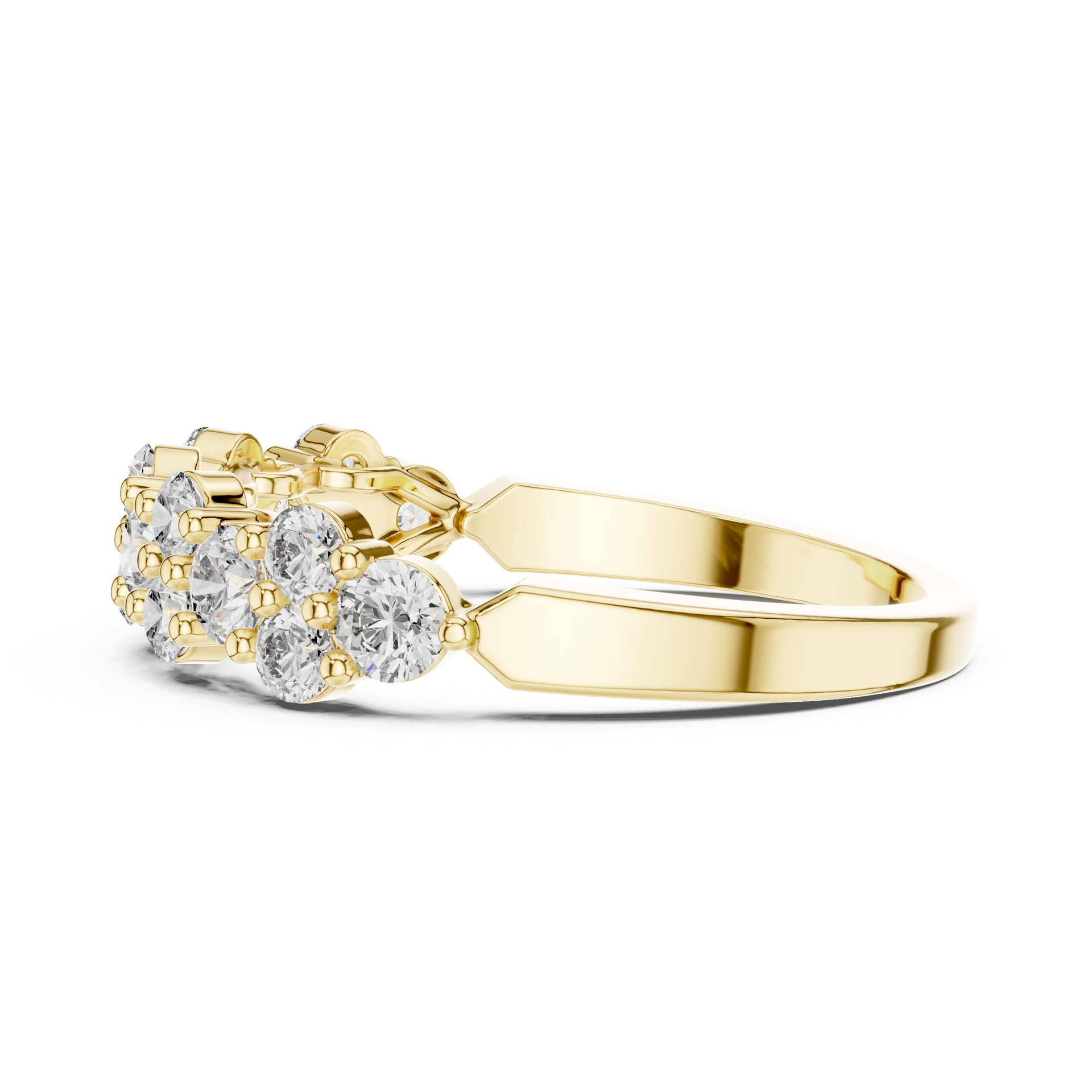 Half‑Eternity Ring – Premium Gold, Silver & Platinum Band view 3