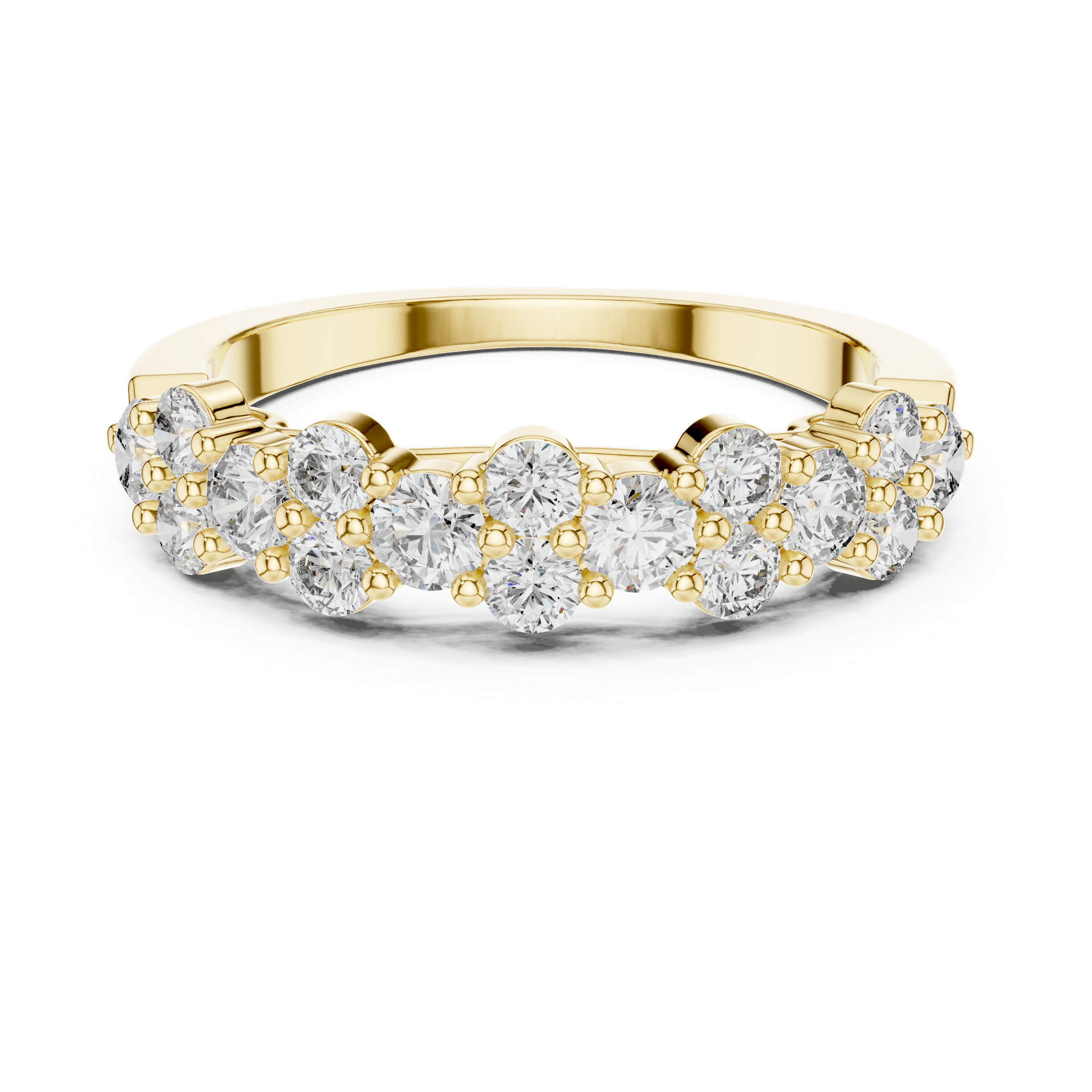 Half‑Eternity Ring – Premium Gold, Silver & Platinum Band view 2