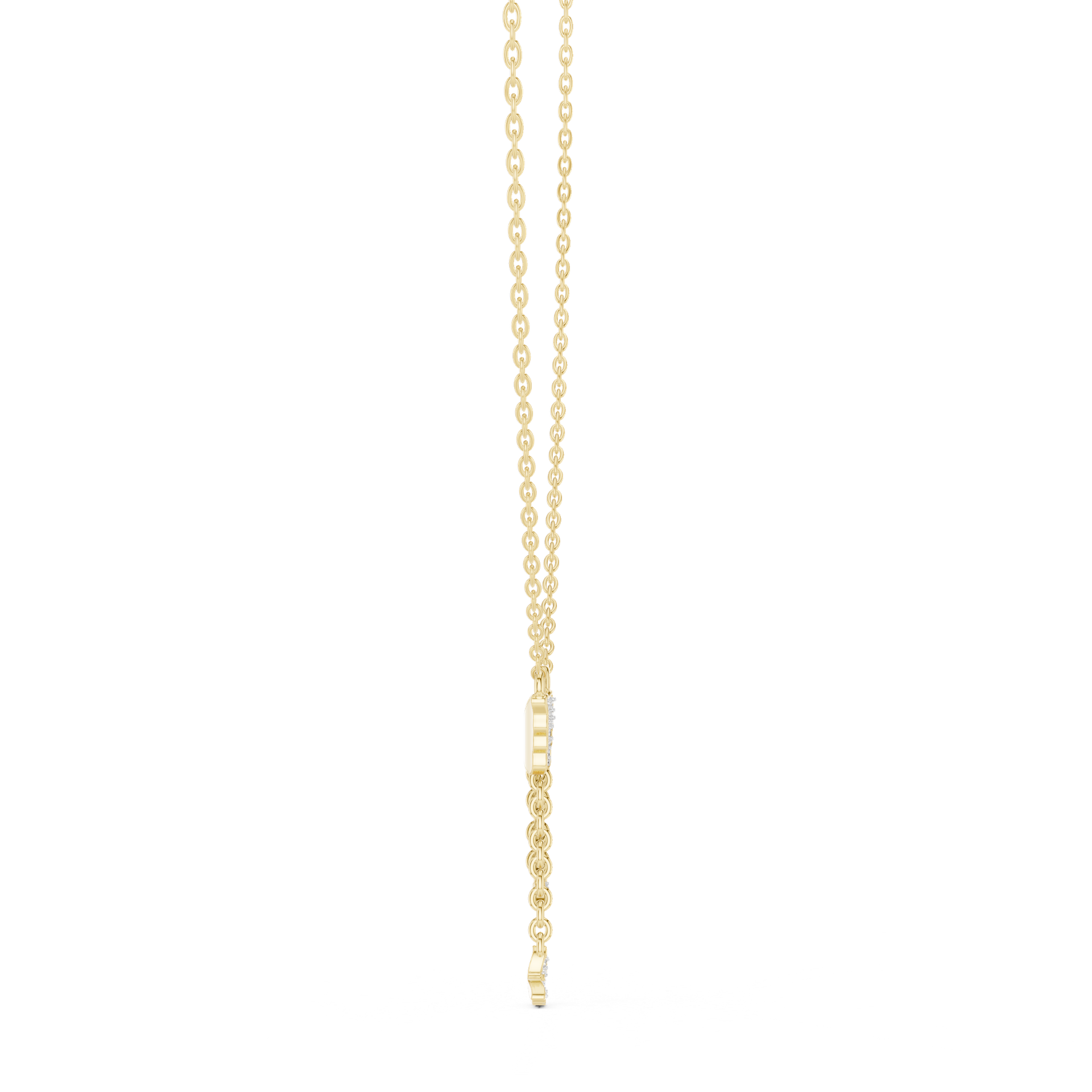 Natural Diamond Butterfly Pendant | 25.79 mm Gold Triple‑Drop Necklace (Pendant Only) | Fine Luxury Jewelry | THE DIAMOWN view 2