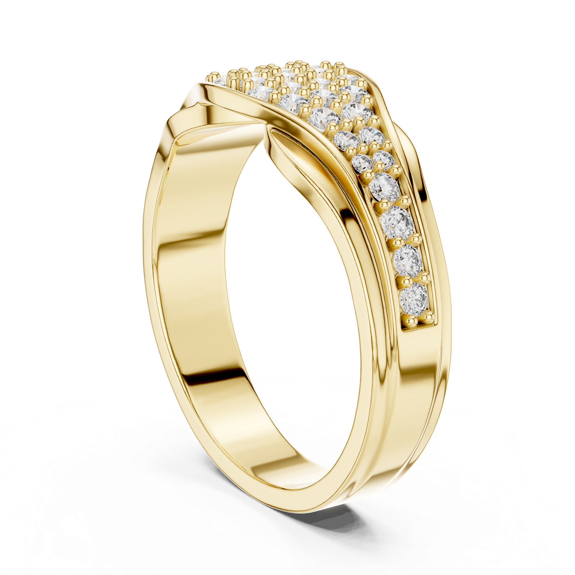 Diamond Pavé Band Ring | Elegant Diamond Wedding Band | Gold, Platinum & Silver | Fine Jewelry | THE DIAMOWN