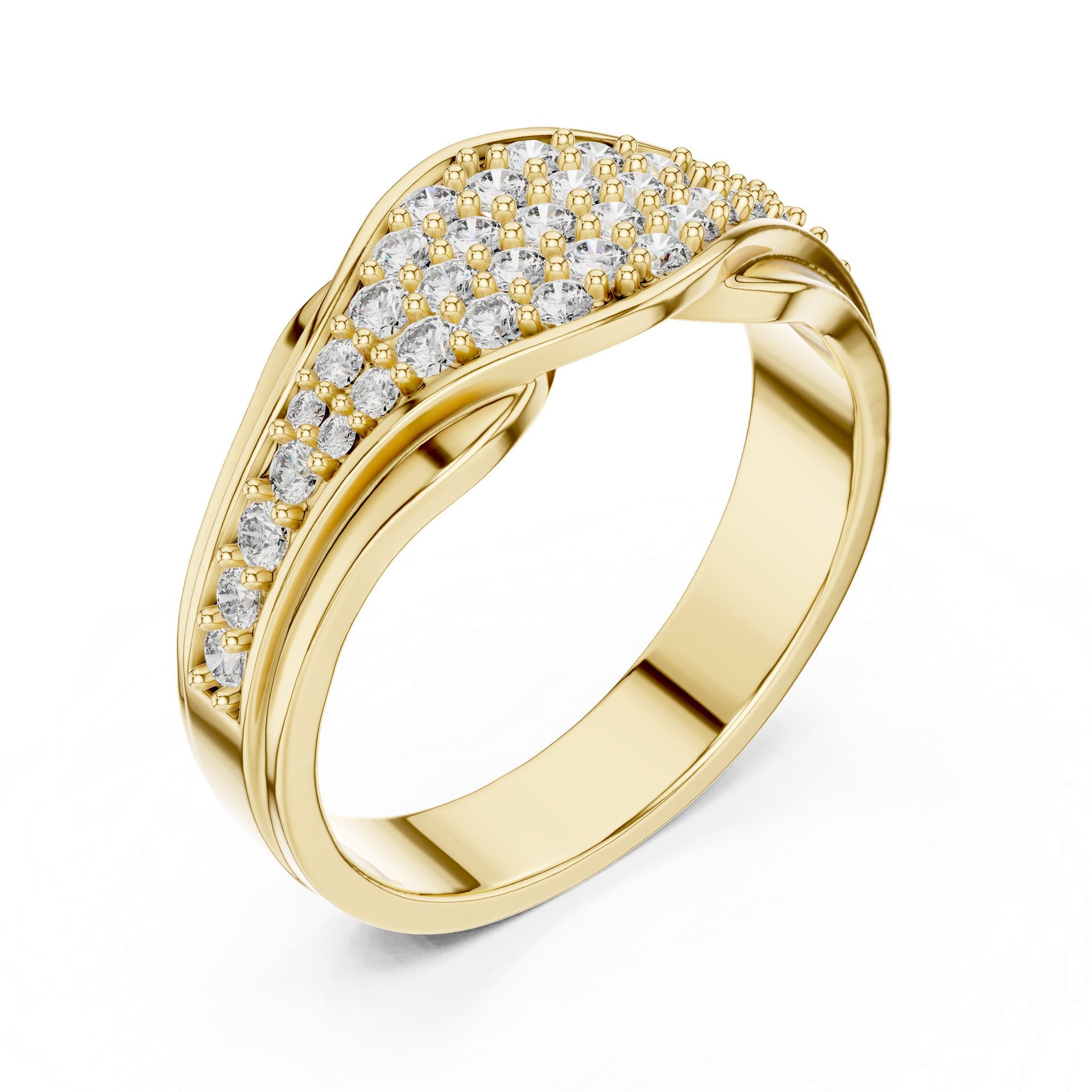 Diamond Pavé Band Ring | Elegant Diamond Wedding Band | Gold, Platinum & Silver | Fine Jewelry | THE DIAMOWN view 2