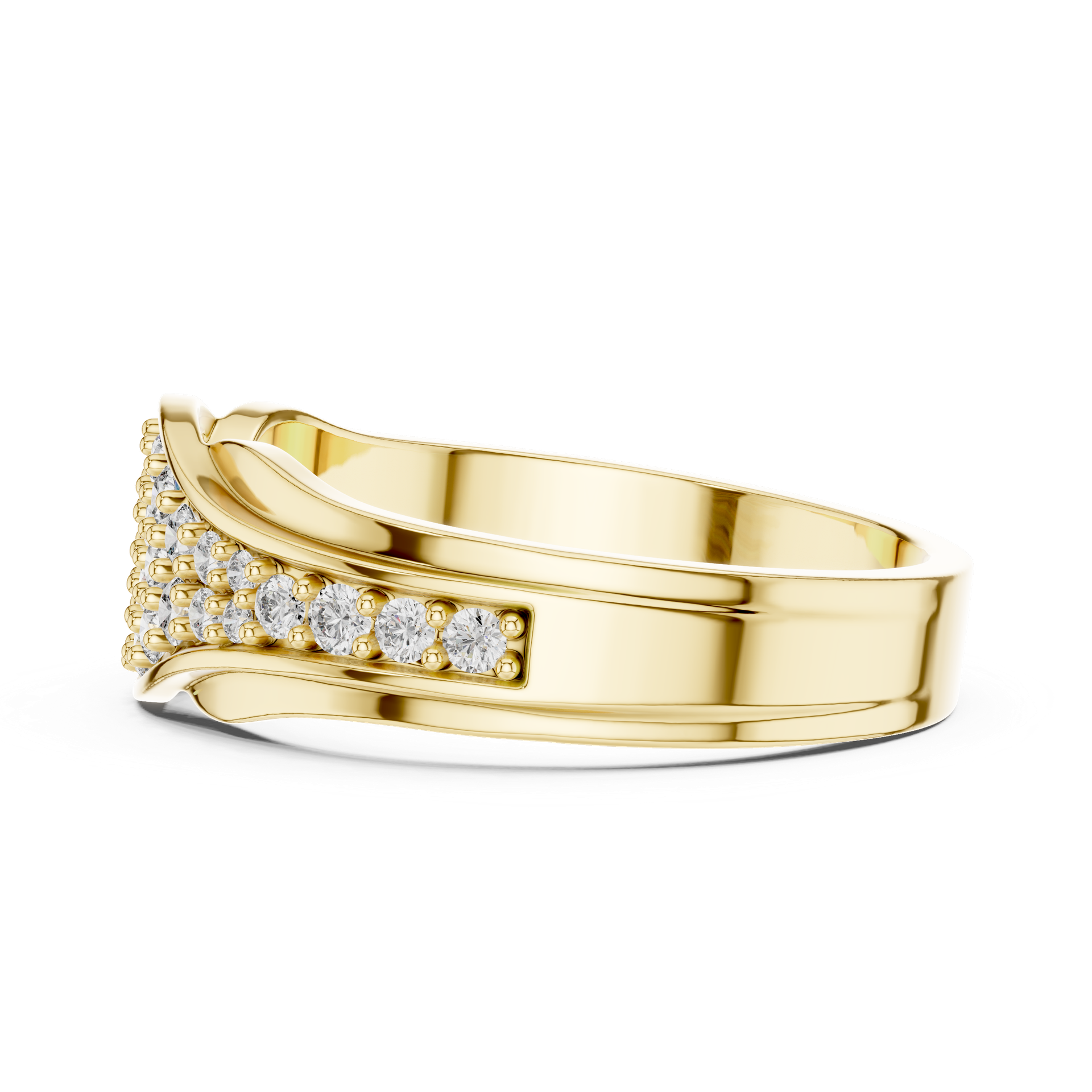 Diamond Pavé Band Ring | Elegant Diamond Wedding Band | Gold, Platinum & Silver | Fine Jewelry | THE DIAMOWN view 3