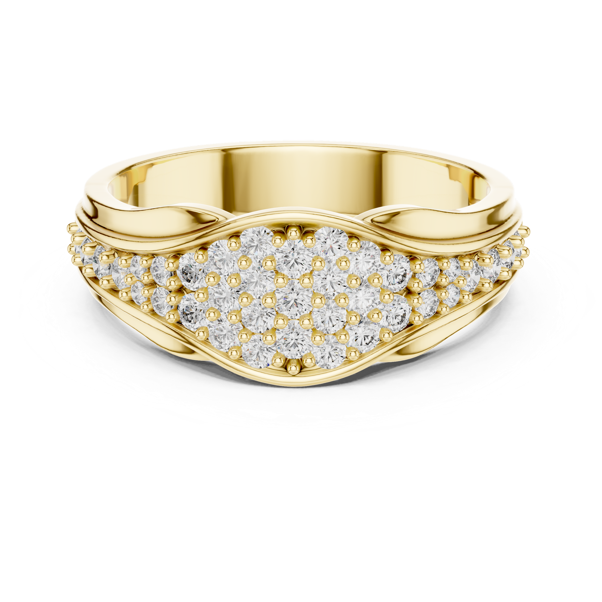 Diamond Pavé Band Ring | Elegant Diamond Wedding Band | Gold, Platinum & Silver | Fine Jewelry | THE DIAMOWN view 4