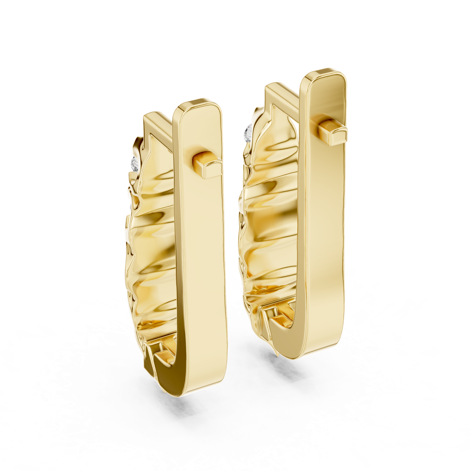 Vertical Drop Diamond Earrings – Premium Gold, Silver & Platinum view 2