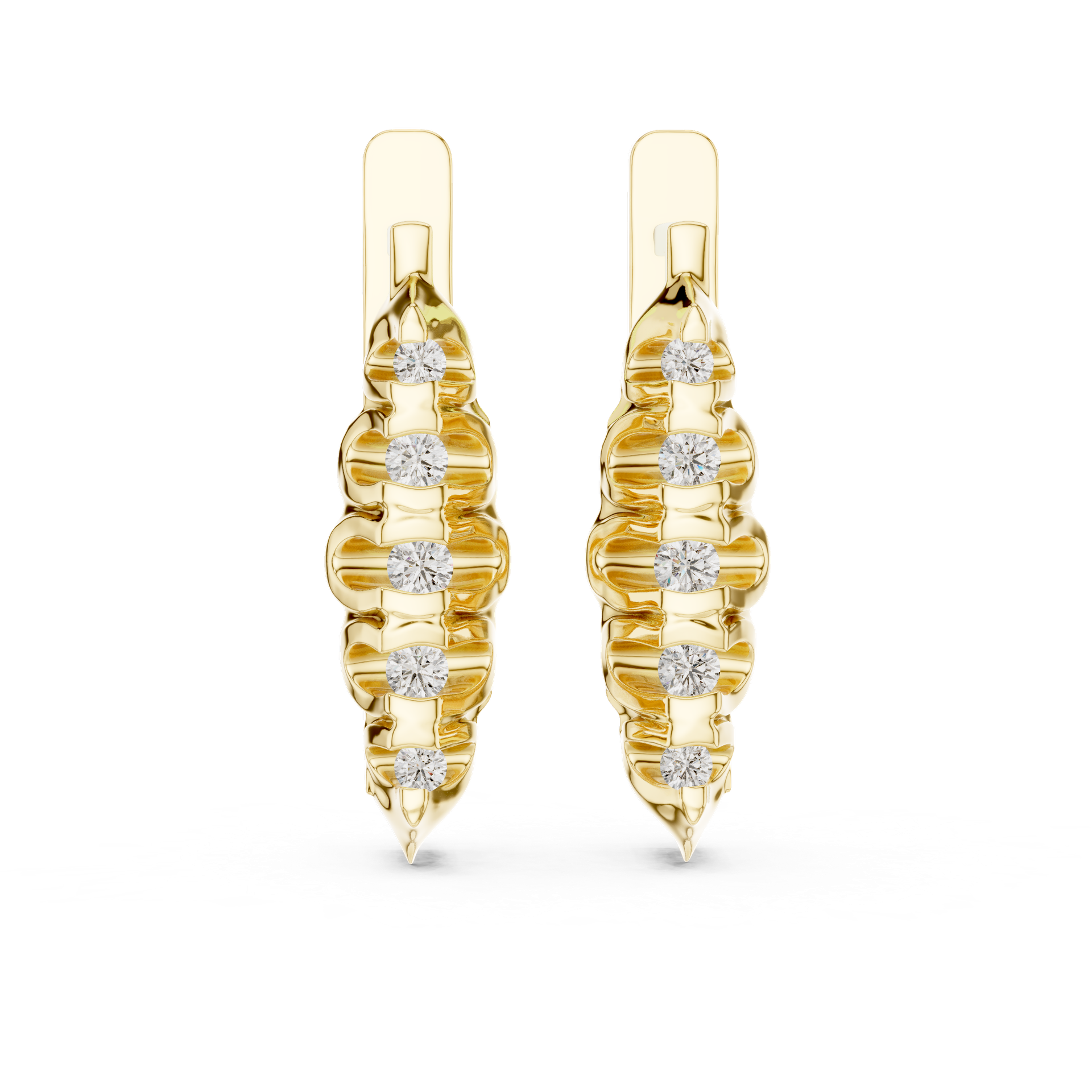 Vertical Drop Diamond Earrings – Premium Gold, Silver & Platinum view 3