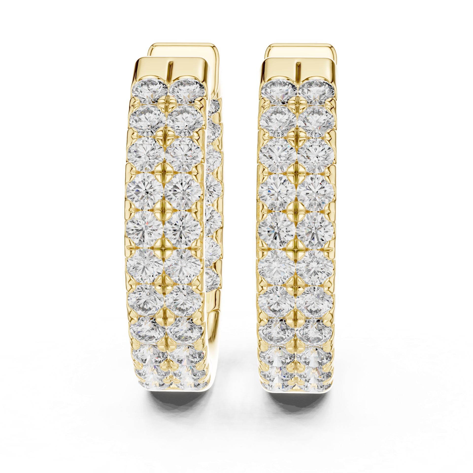 Diamond Huggie Hoop Earrings | Pavé Diamond Earrings | Gold, Platinum & Silver | Fine Jewelry | THE DIAMOWN view 9