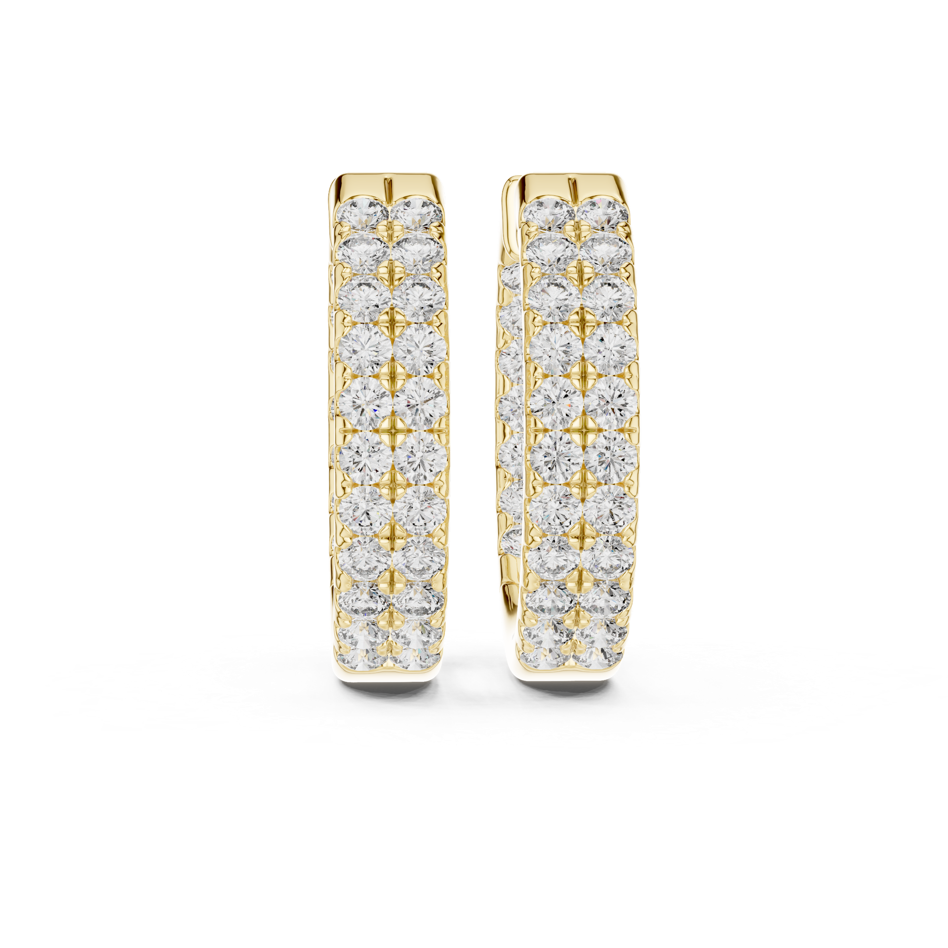 Diamond Huggie Hoop Earrings | Pavé Diamond Earrings | Gold, Platinum & Silver | Fine Jewelry | THE DIAMOWN view 12