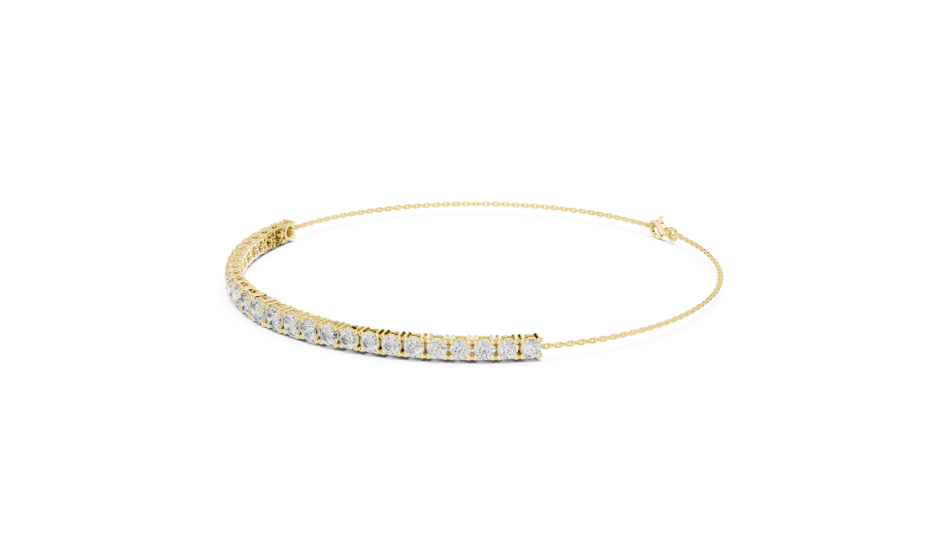 Diamond Geometric Bracelet | Round Diamond Pavé Bracelet | Luxury Diamond Tennis Bracelet | Modern Fine Jewelry | THE DIAMOWN