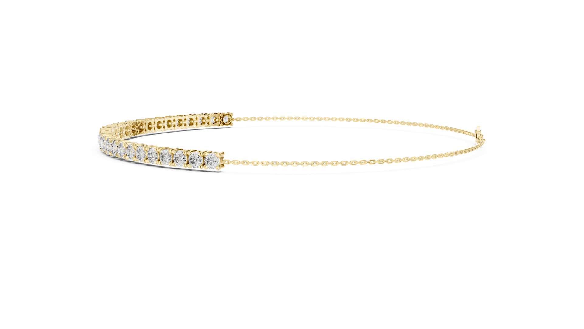 Diamond Geometric Bracelet | Round Diamond Pavé Bracelet | Luxury Diamond Tennis Bracelet | Modern Fine Jewelry | THE DIAMOWN view 3