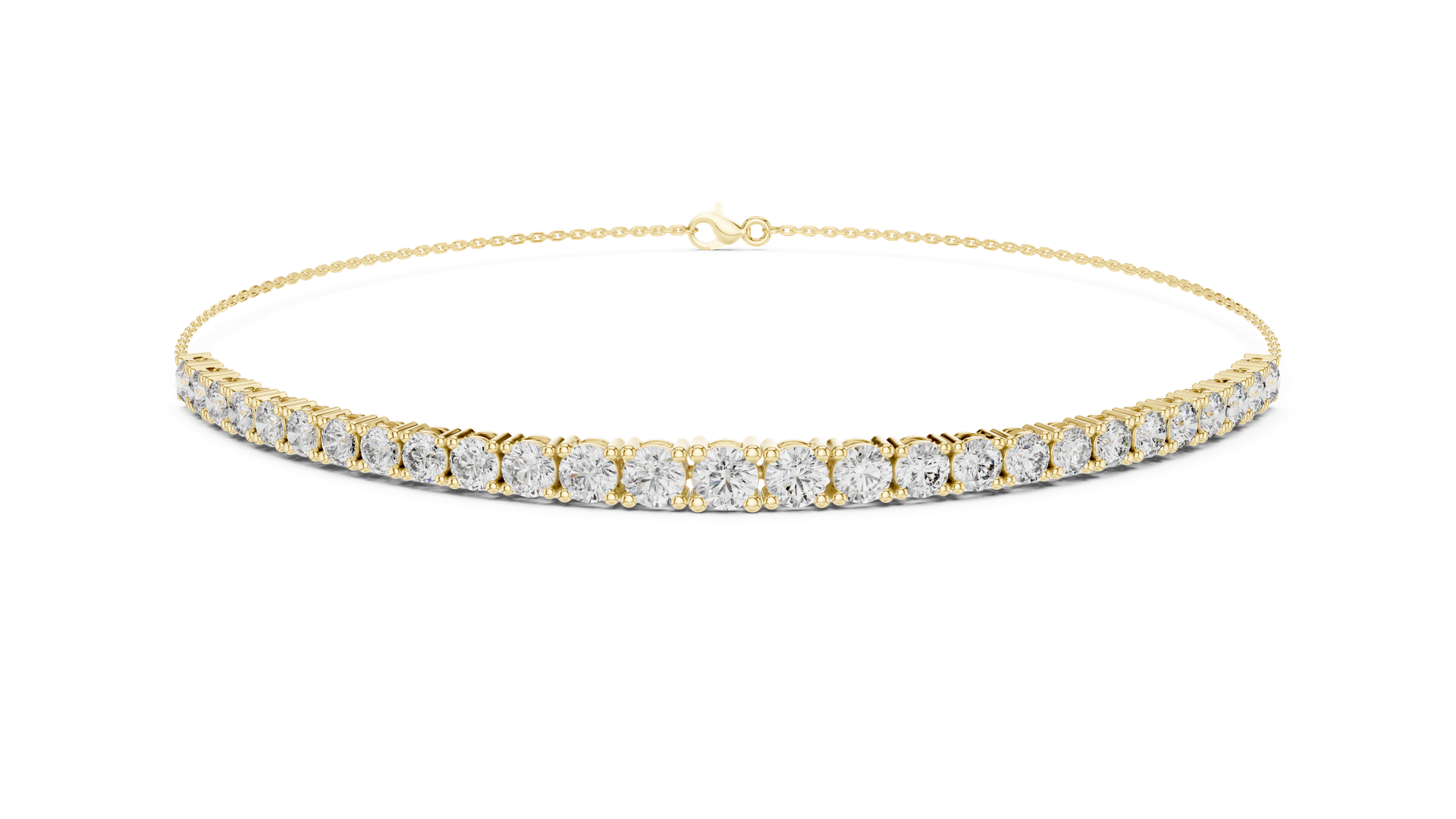 Diamond Geometric Bracelet | Round Diamond Pavé Bracelet | Luxury Diamond Tennis Bracelet | Modern Fine Jewelry | THE DIAMOWN view 4
