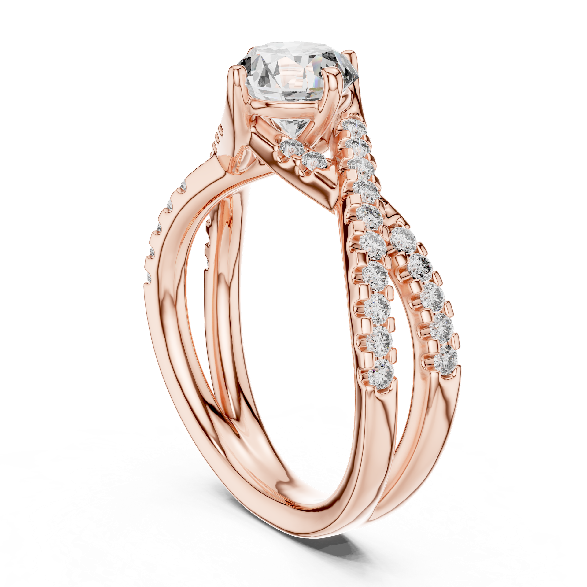 Elegant Solitaire Diamond Engagement Ring view 4