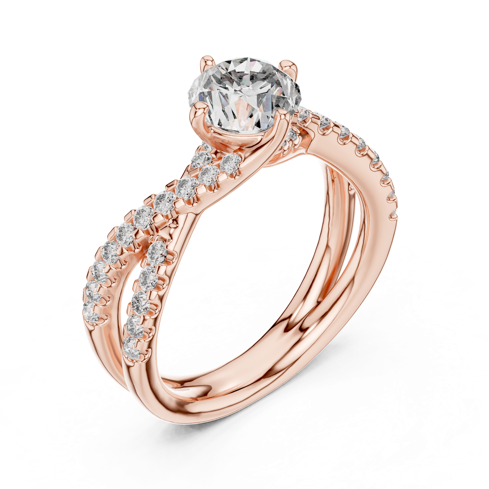 Elegant Solitaire Diamond Engagement Ring view 3
