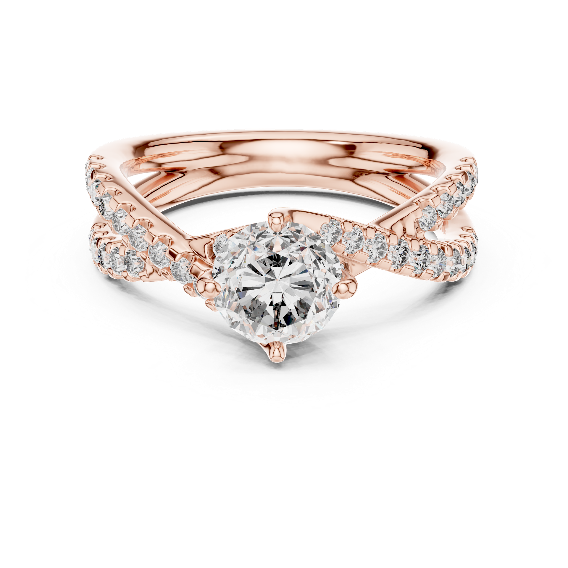 Elegant Solitaire Diamond Engagement Ring view 2