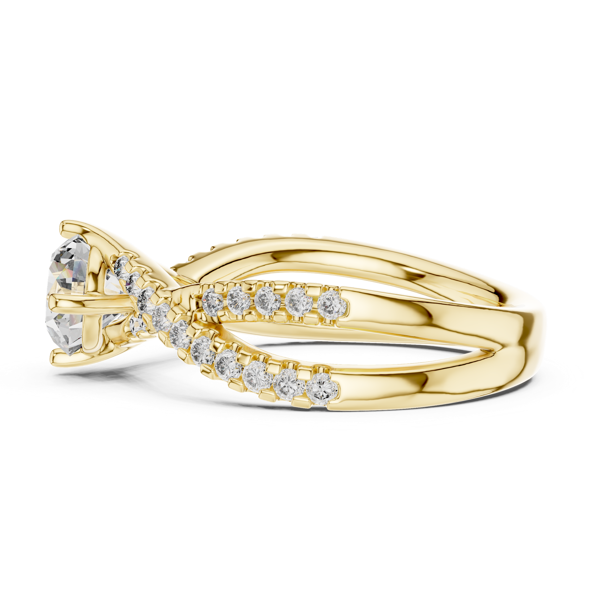 Elegant Solitaire Diamond Engagement Ring view 3