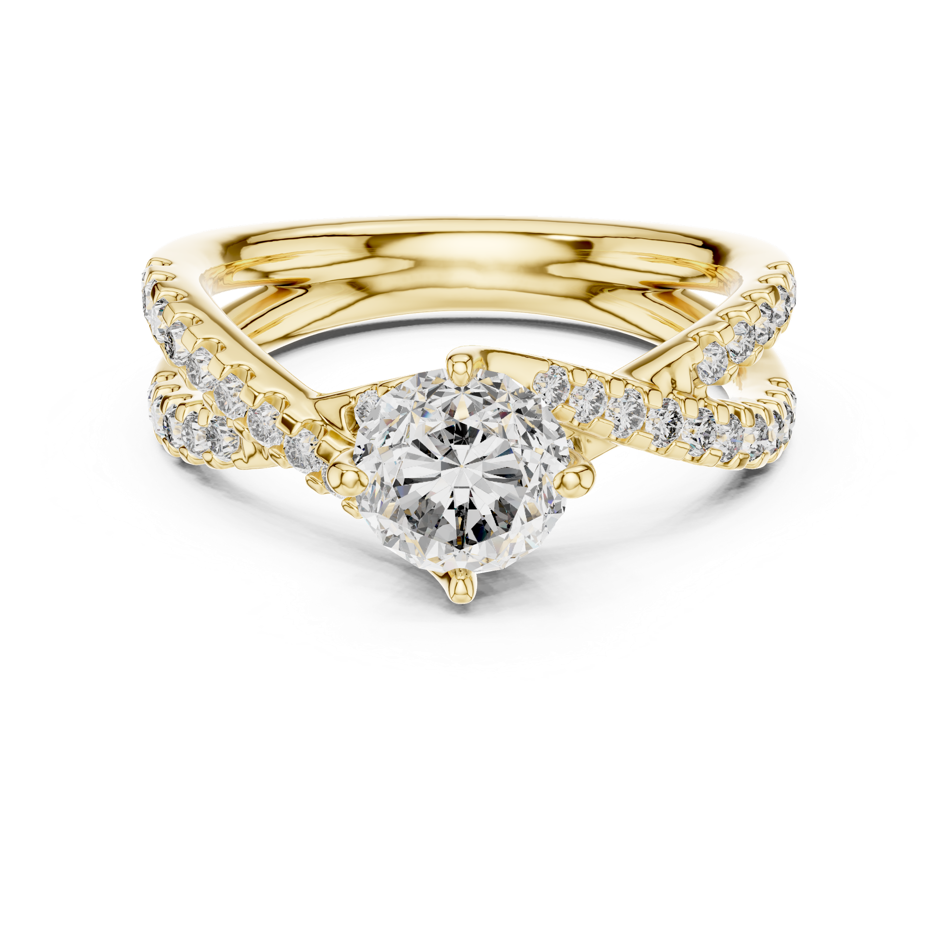 Elegant Solitaire Diamond Engagement Ring view 4