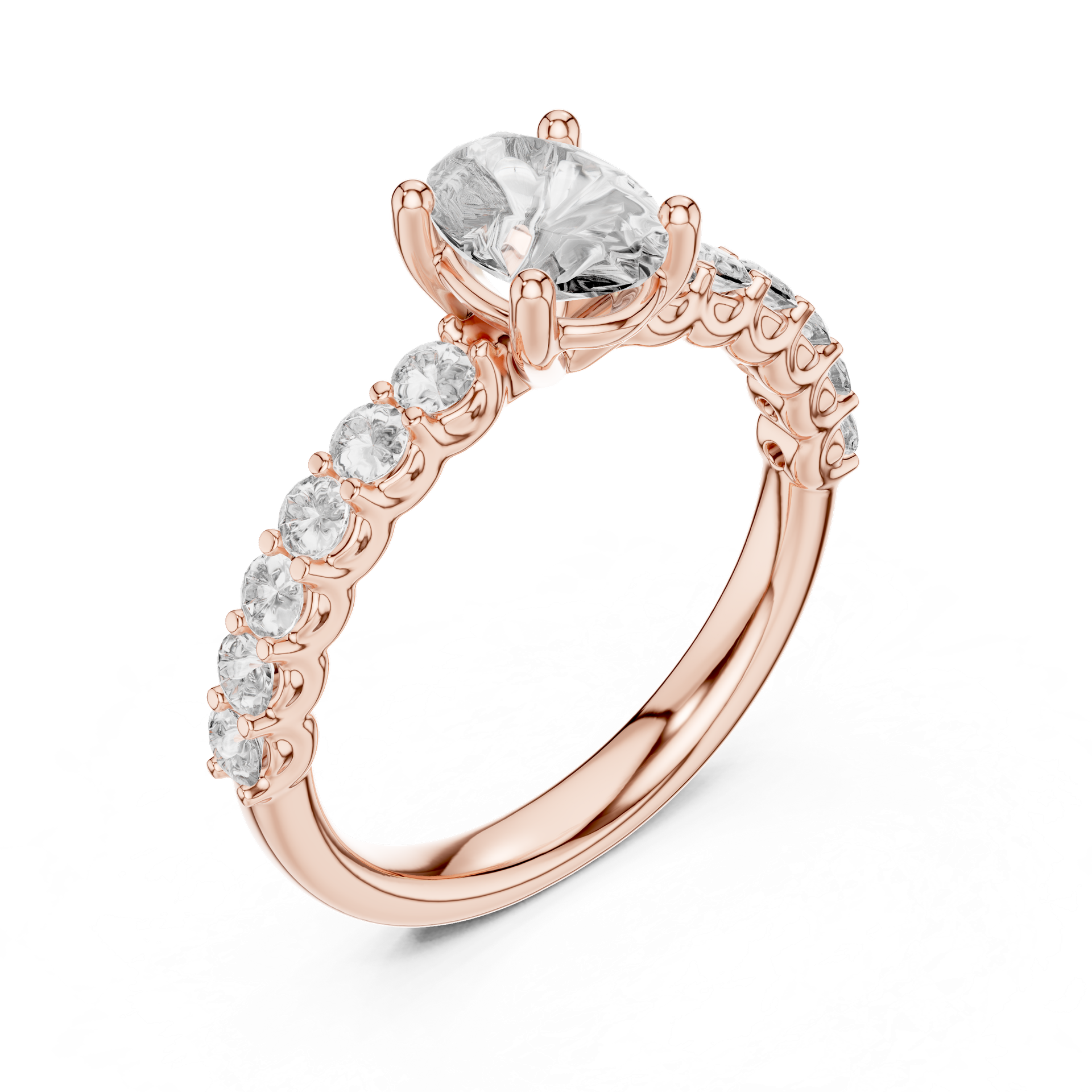 Oval Cut Diamond Ring view 4