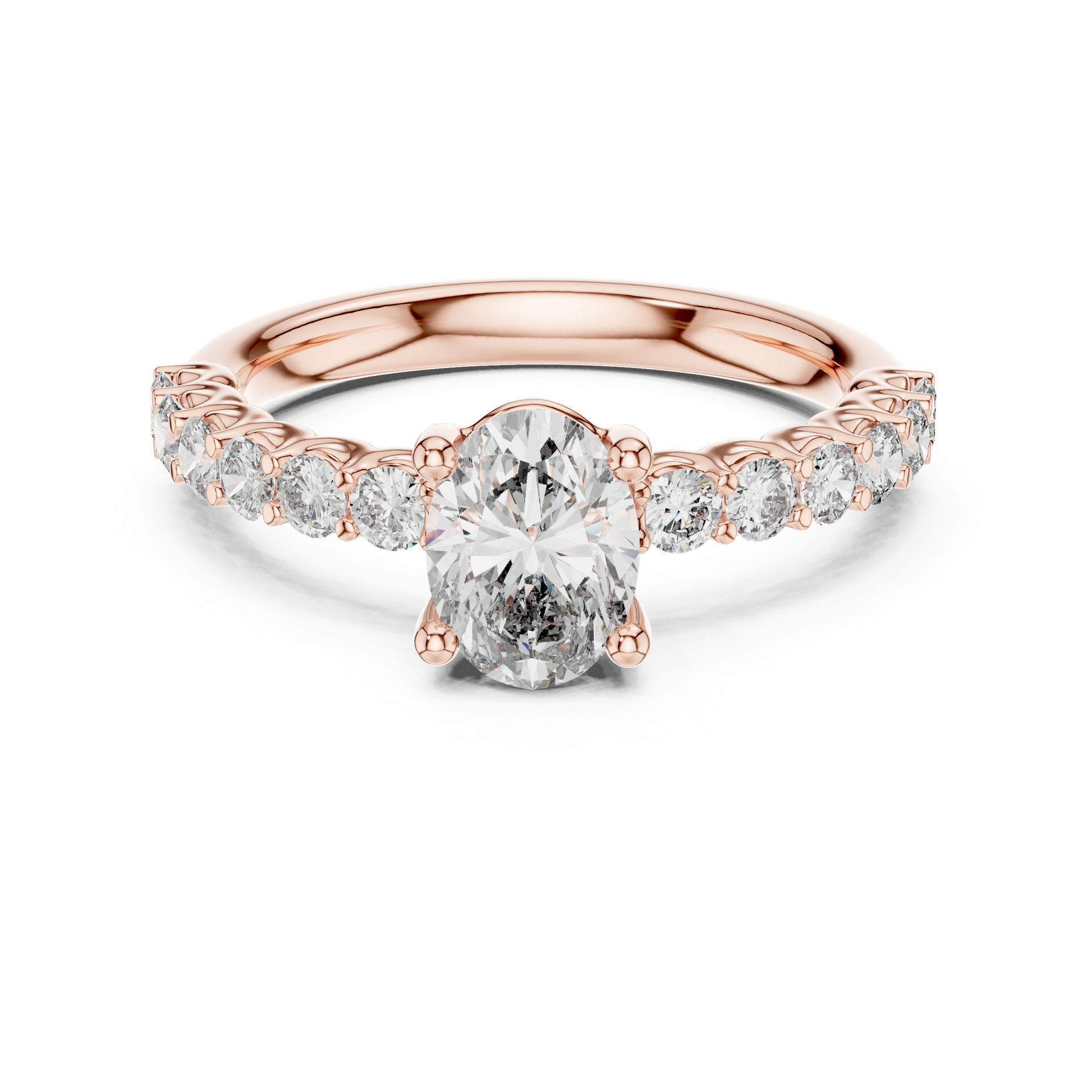 Oval Cut Diamond Ring view 3