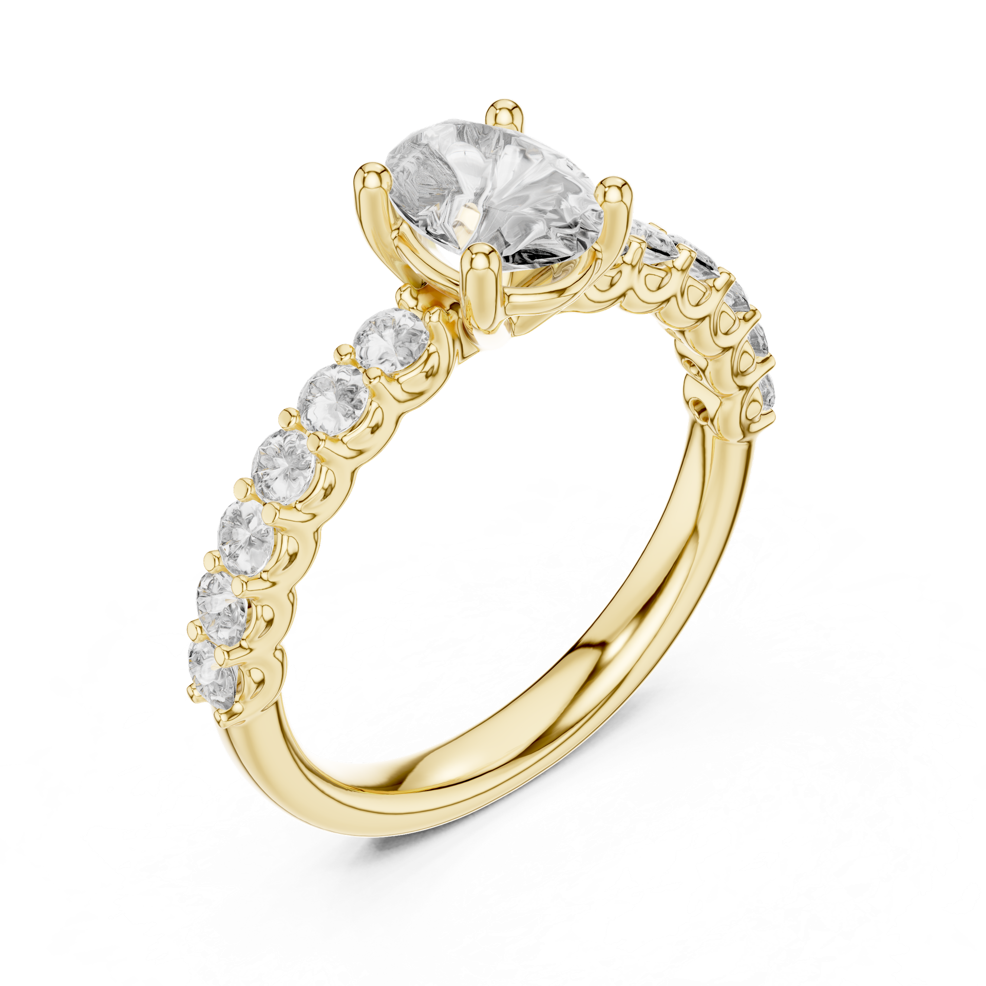 Oval Cut Diamond Ring view 2