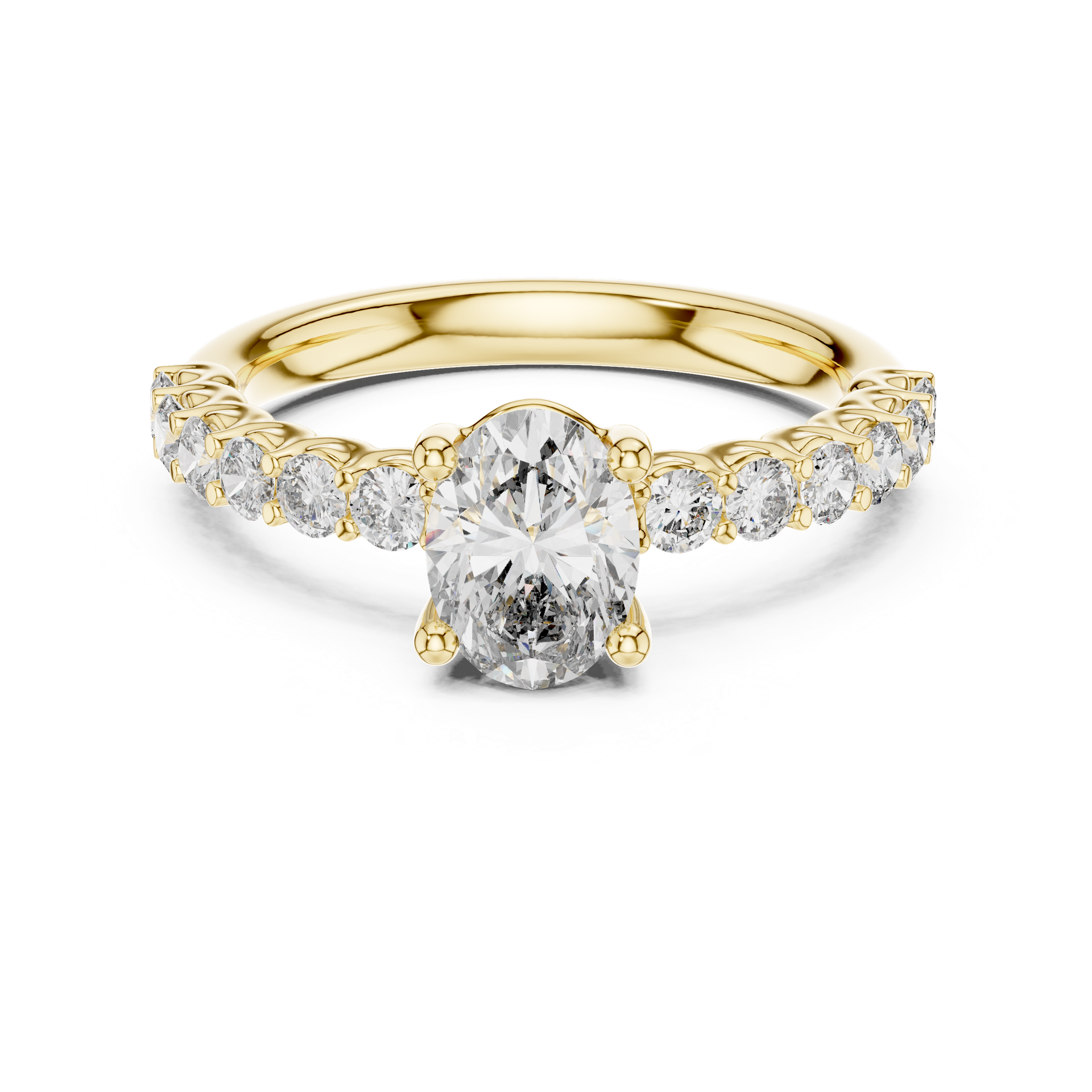 Oval Cut Diamond Ring view 4