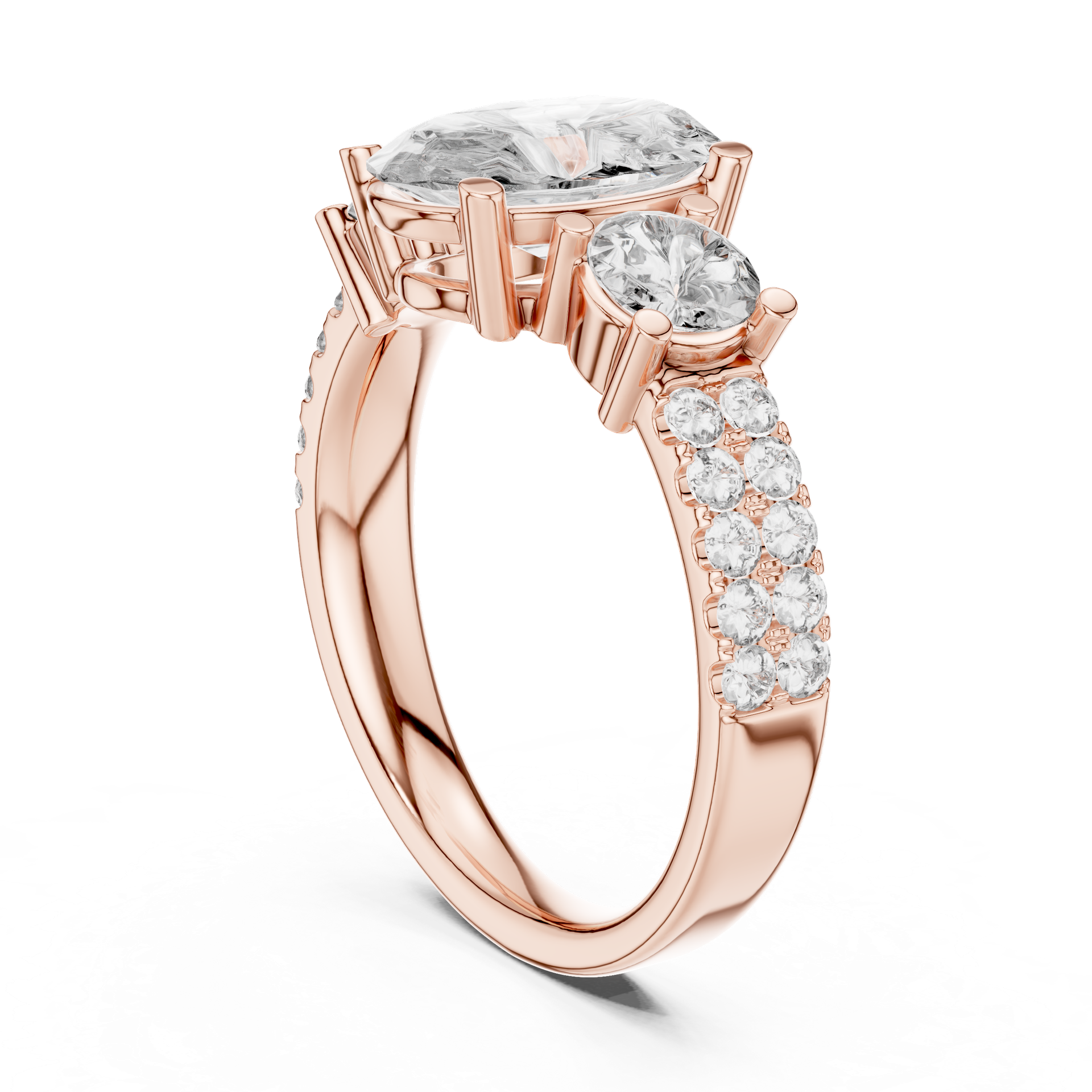 Oval Diamond Engagement Ring with 2.00 CT Center | Gold, Silver & Platinum | THE DIAMOWN view 2