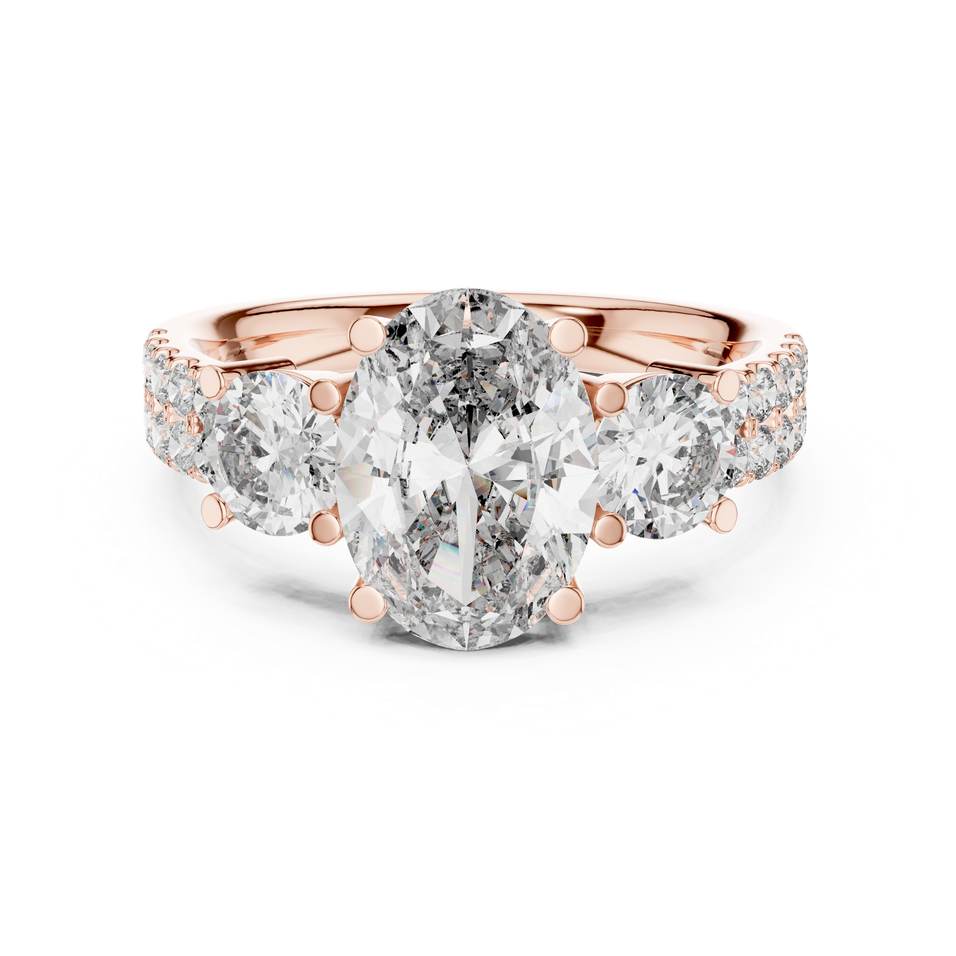 Oval Diamond Engagement Ring with 2.00 CT Center | Gold, Silver & Platinum | THE DIAMOWN view 3