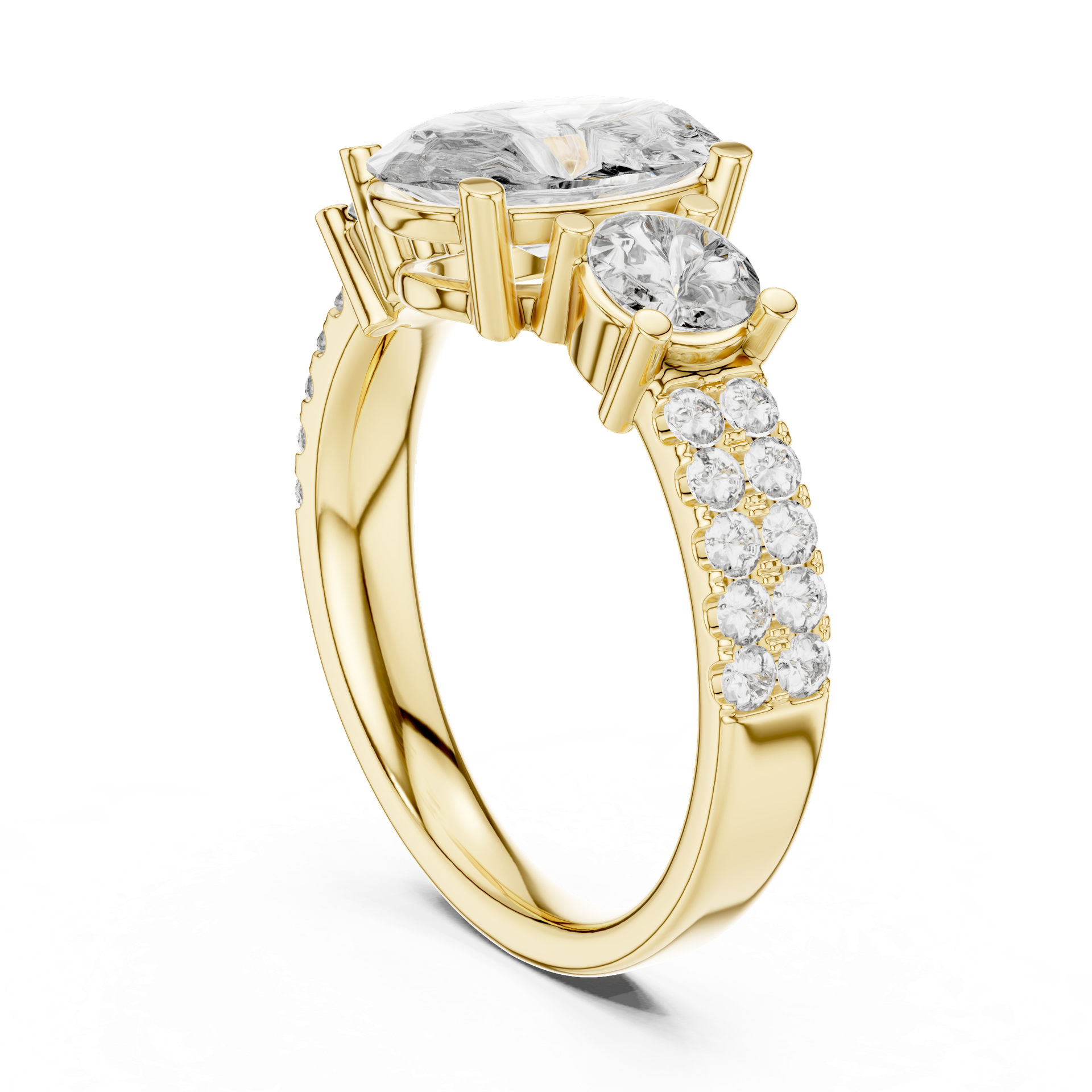 Oval Diamond Engagement Ring with 2.00 CT Center | Gold, Silver & Platinum | THE DIAMOWN