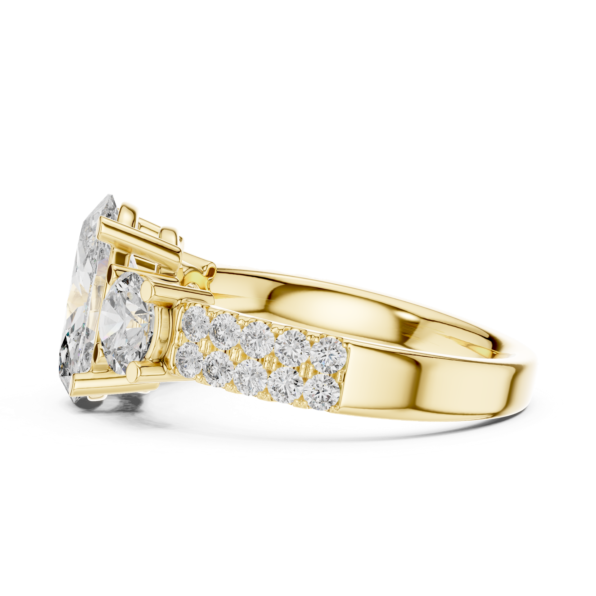 Oval Diamond Engagement Ring with 2.00 CT Center | Gold, Silver & Platinum | THE DIAMOWN view 3