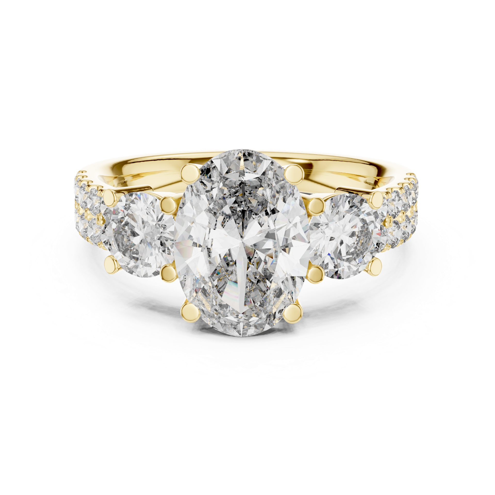 Oval Diamond Engagement Ring with 2.00 CT Center | Gold, Silver & Platinum | THE DIAMOWN view 4