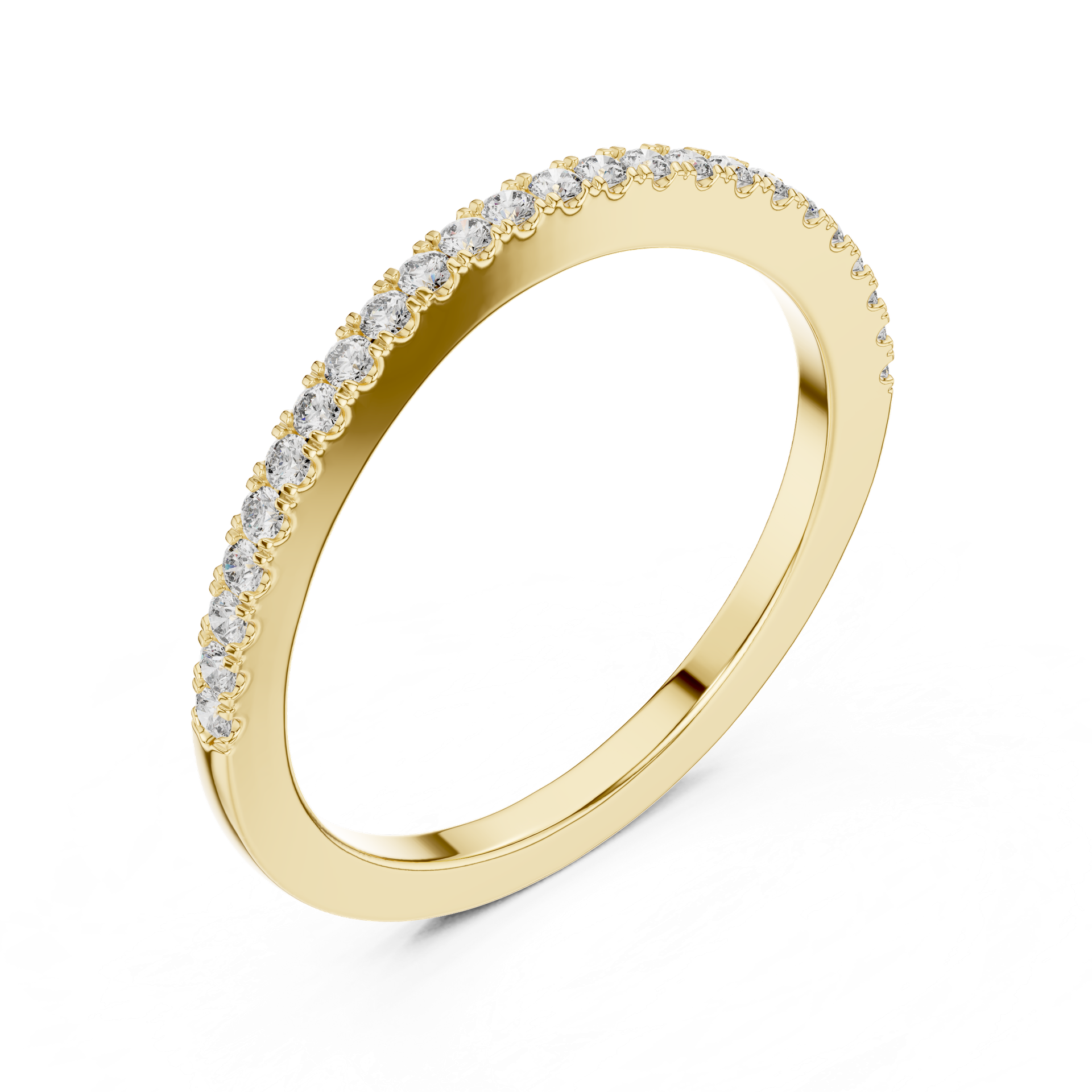 Half Eternity Band Ring in Gold, Silver & Platinum view 4
