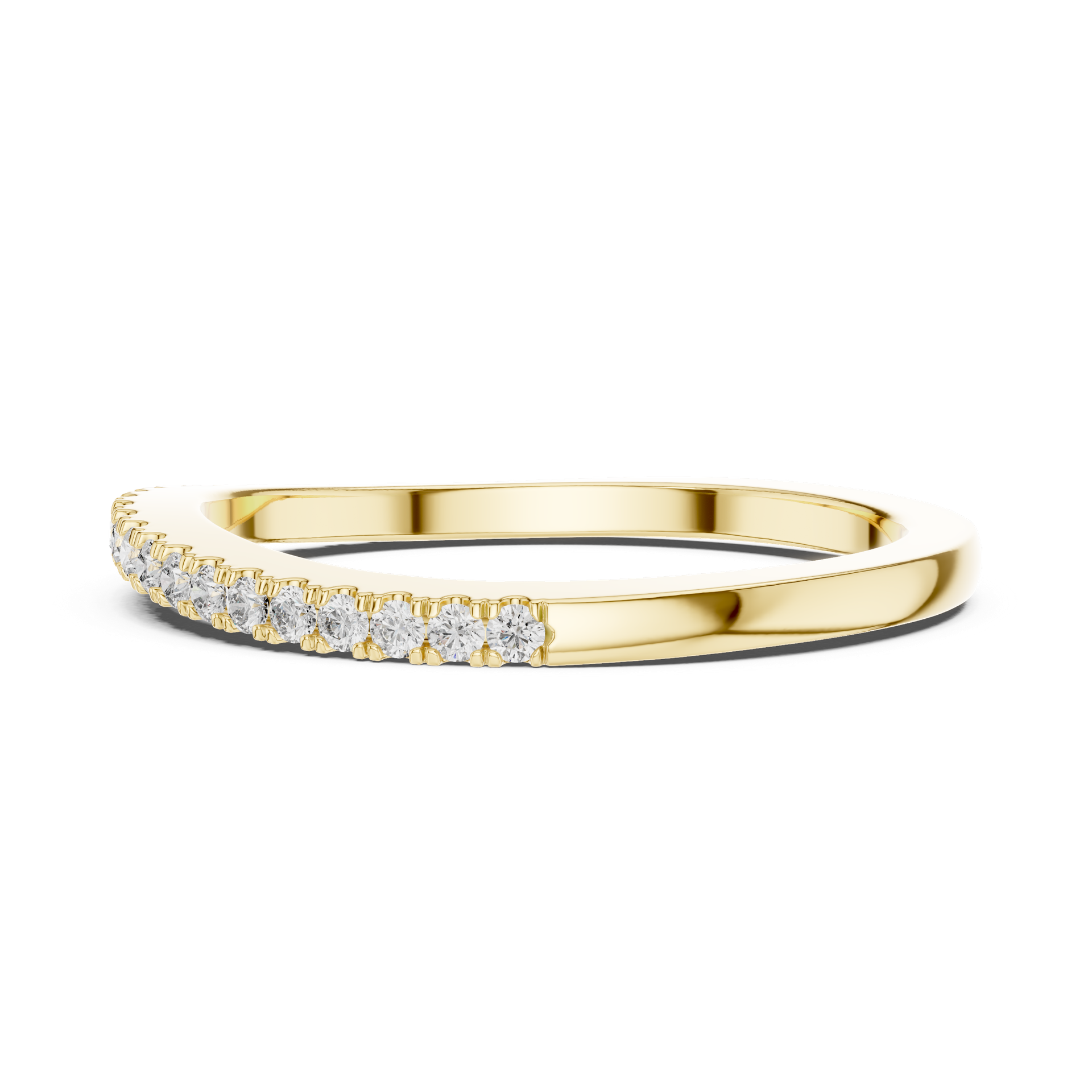 Half Eternity Band Ring in Gold, Silver & Platinum view 2