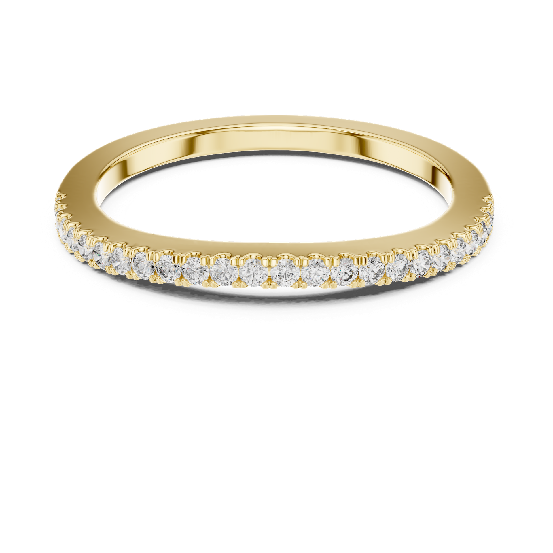 Half Eternity Band Ring in Gold, Silver & Platinum view 3