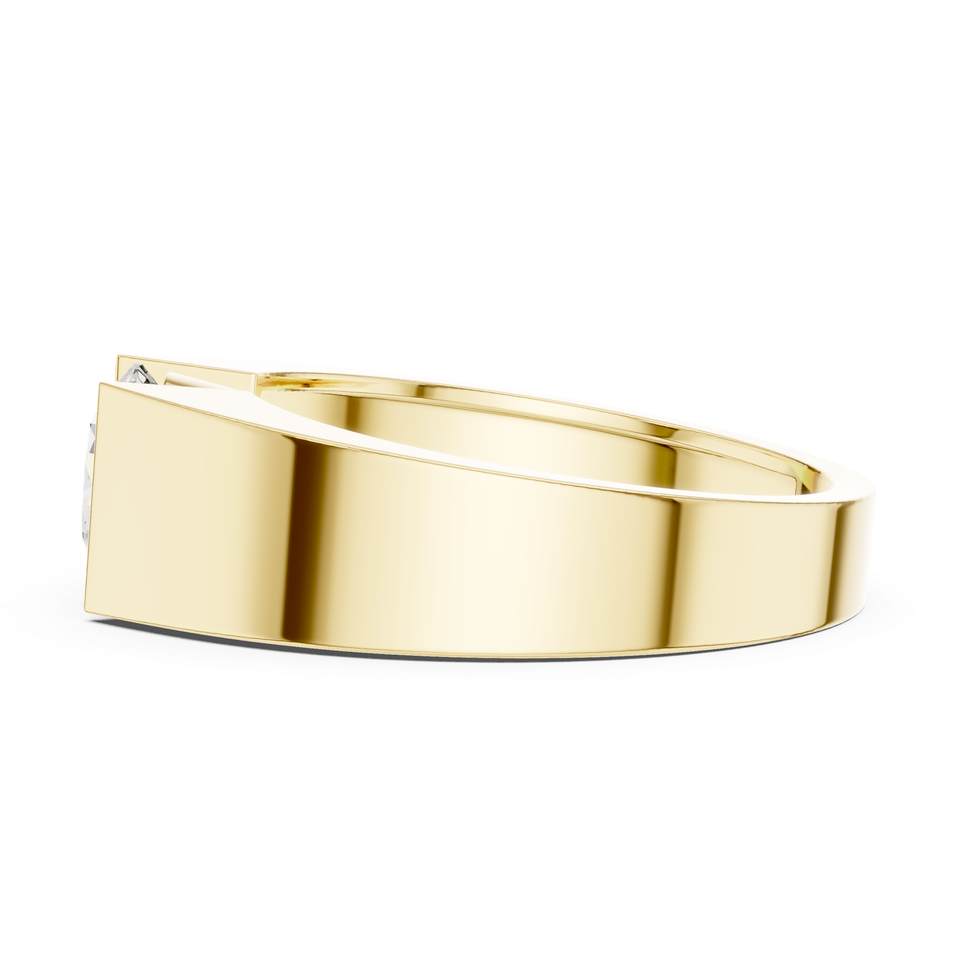 Certified Diamond Men’s Ring | Tension‑Set Round Solitaire in Gold | Luxury Fine Jewellery | THE DIAMOWN view 3