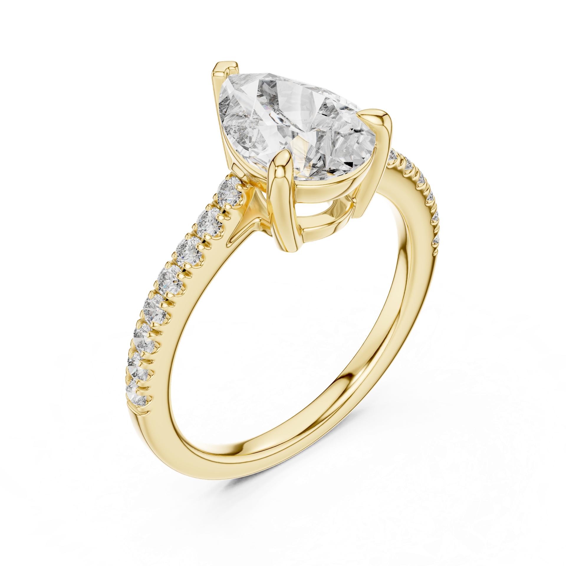 Pear Shape Halo Diamond Ring