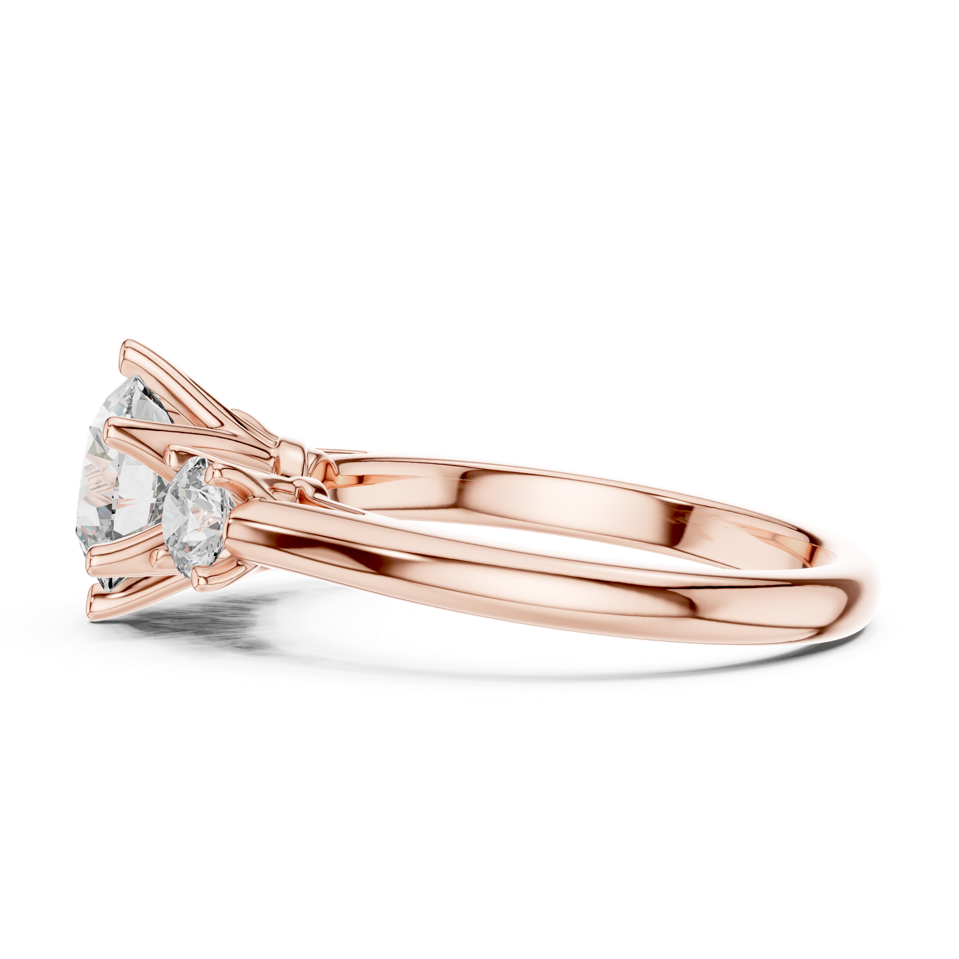 Three Stone Diamond Engagement Ring view 3