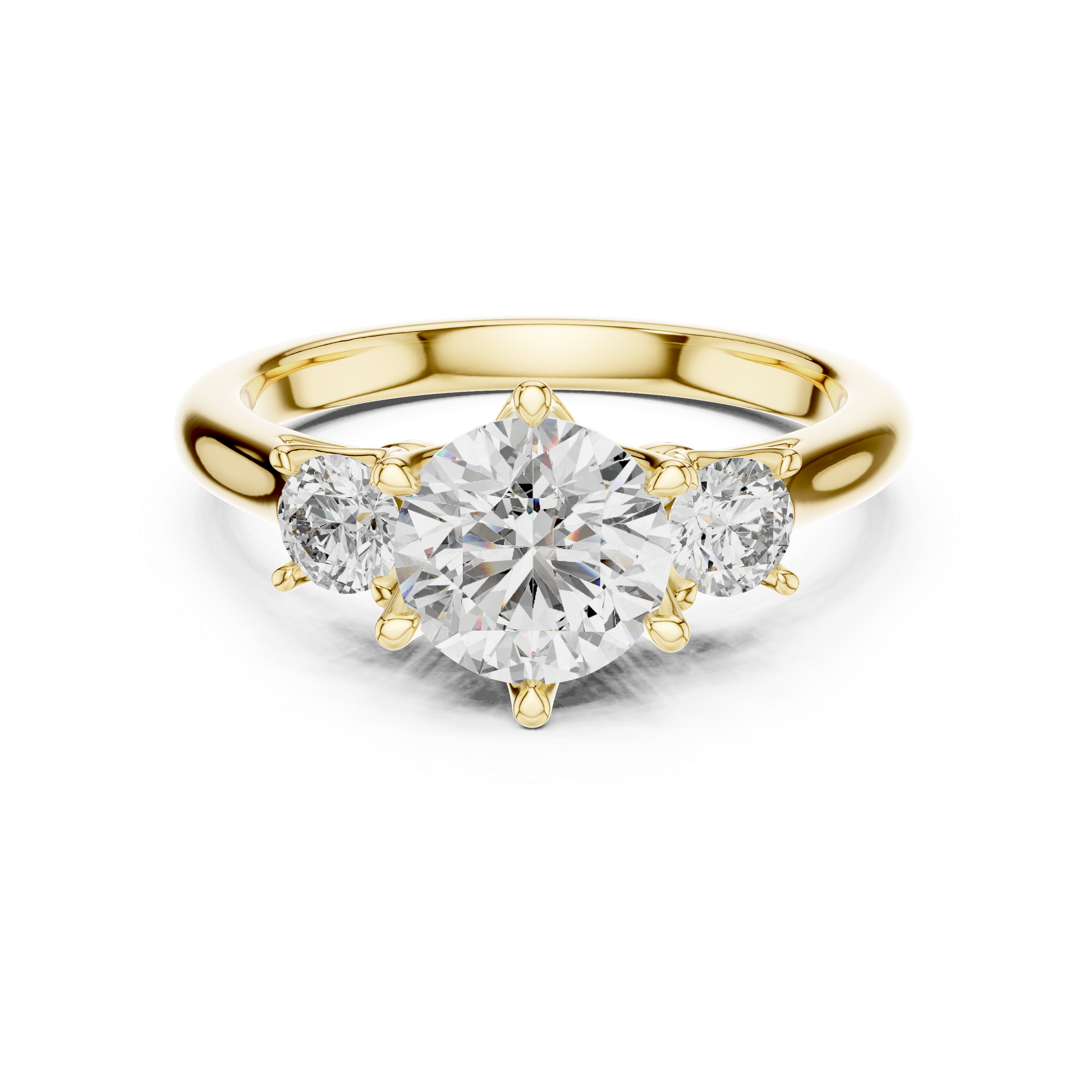 Three Stone Diamond Engagement Ring view 4