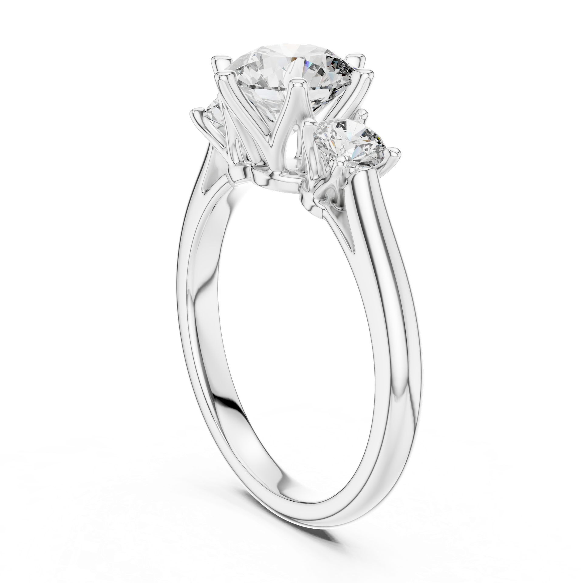 Three Stone Diamond Engagement Ring