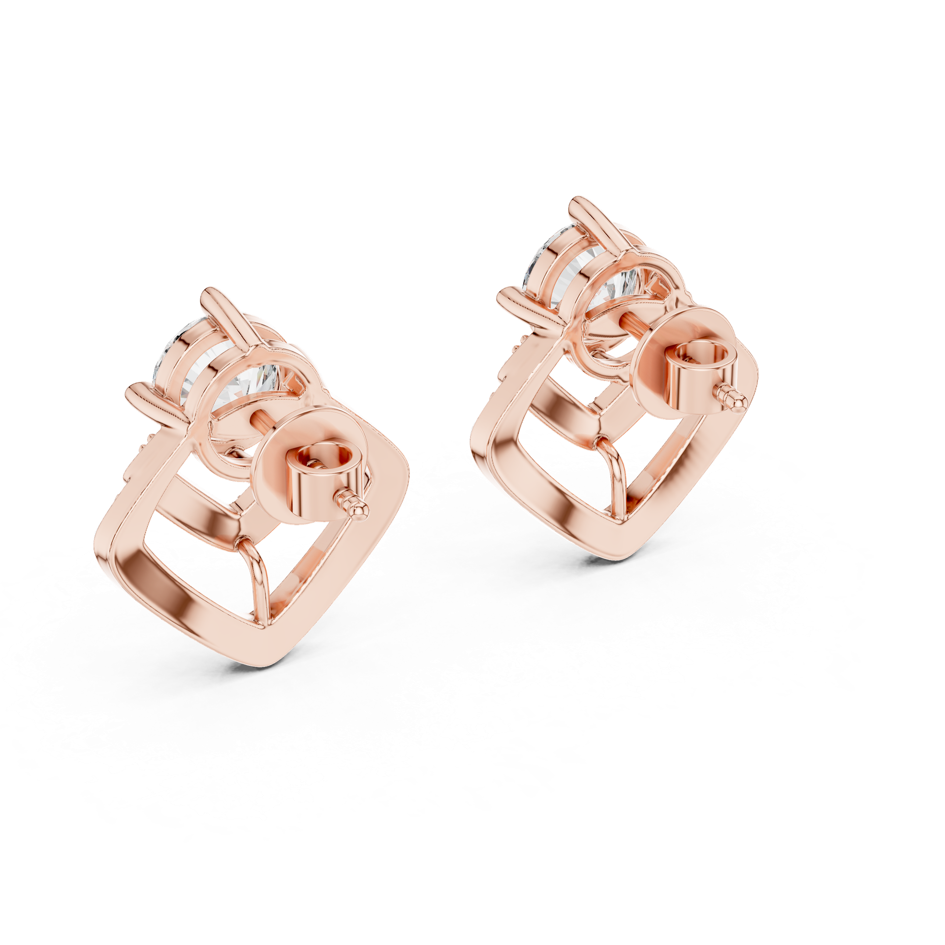 2.90 CTW Lab Grown Diamond Drop Earrings in Gold, Silver & Platinum | Luxury Designer Earrings view 3