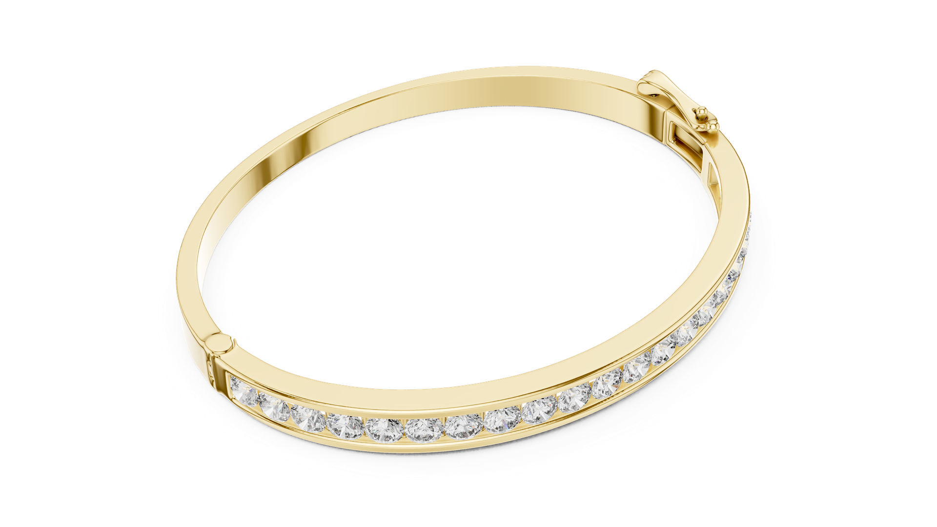 Diamond Channel‑Set Gold Bracelet | Elegant Line‑Diamond Design | Luxury Fine Jewelry | THE DIAMOWN view 2