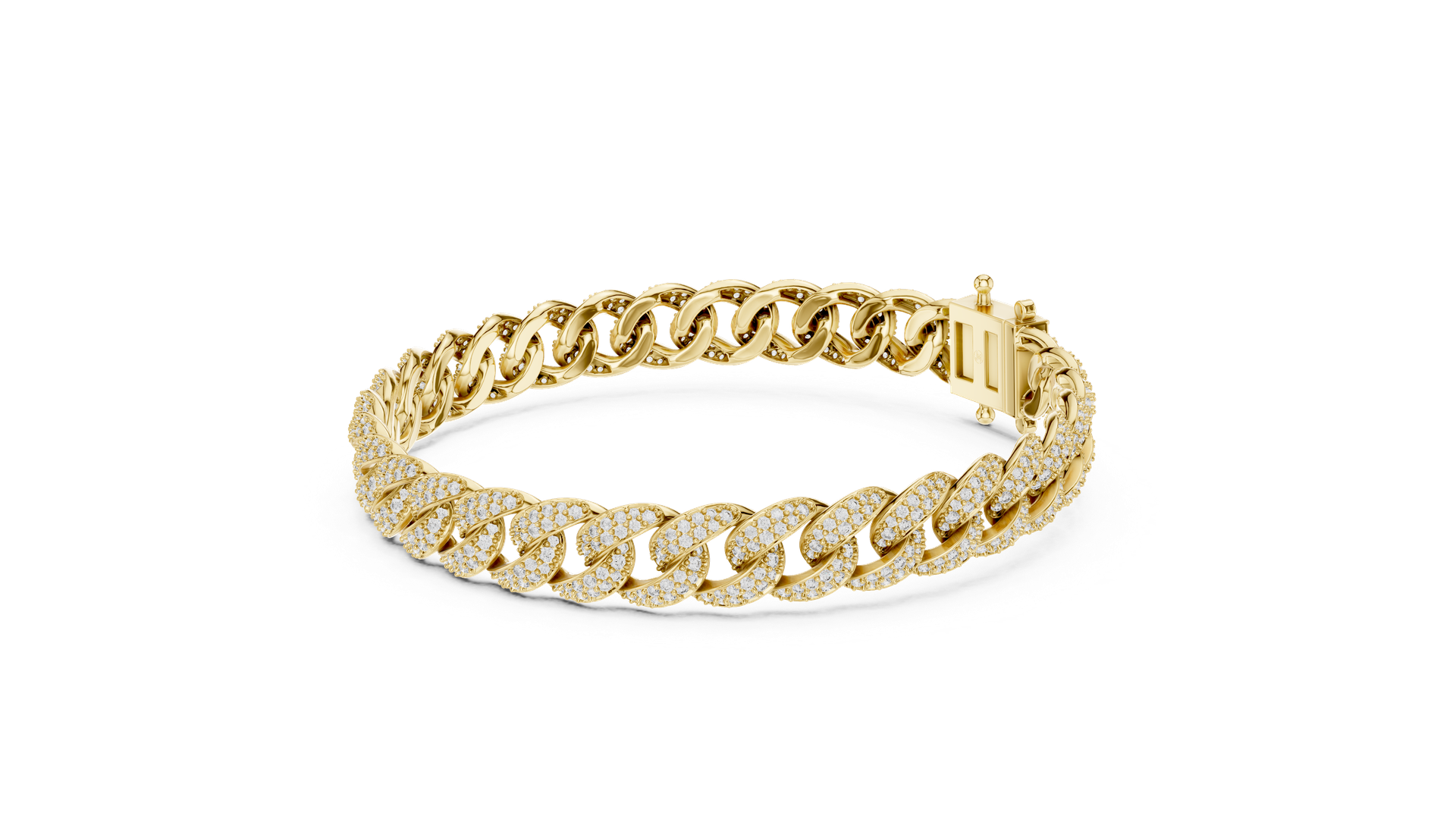 Natural Diamond Cuban Link Bracelet | Iced‑Out Gold Chain | Luxury Men’s & Women’s Jewelry | THE DIAMOWN view 2
