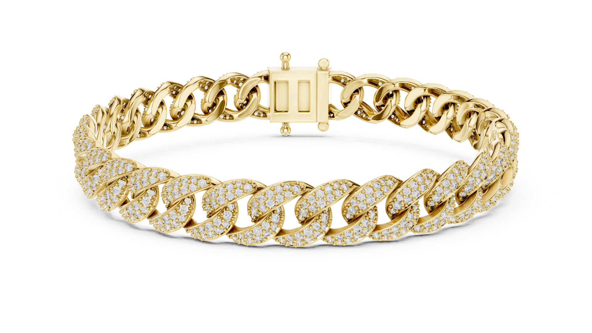 Natural Diamond Cuban Link Bracelet | Iced‑Out Gold Chain | Luxury Men’s & Women’s Jewelry | THE DIAMOWN view 4