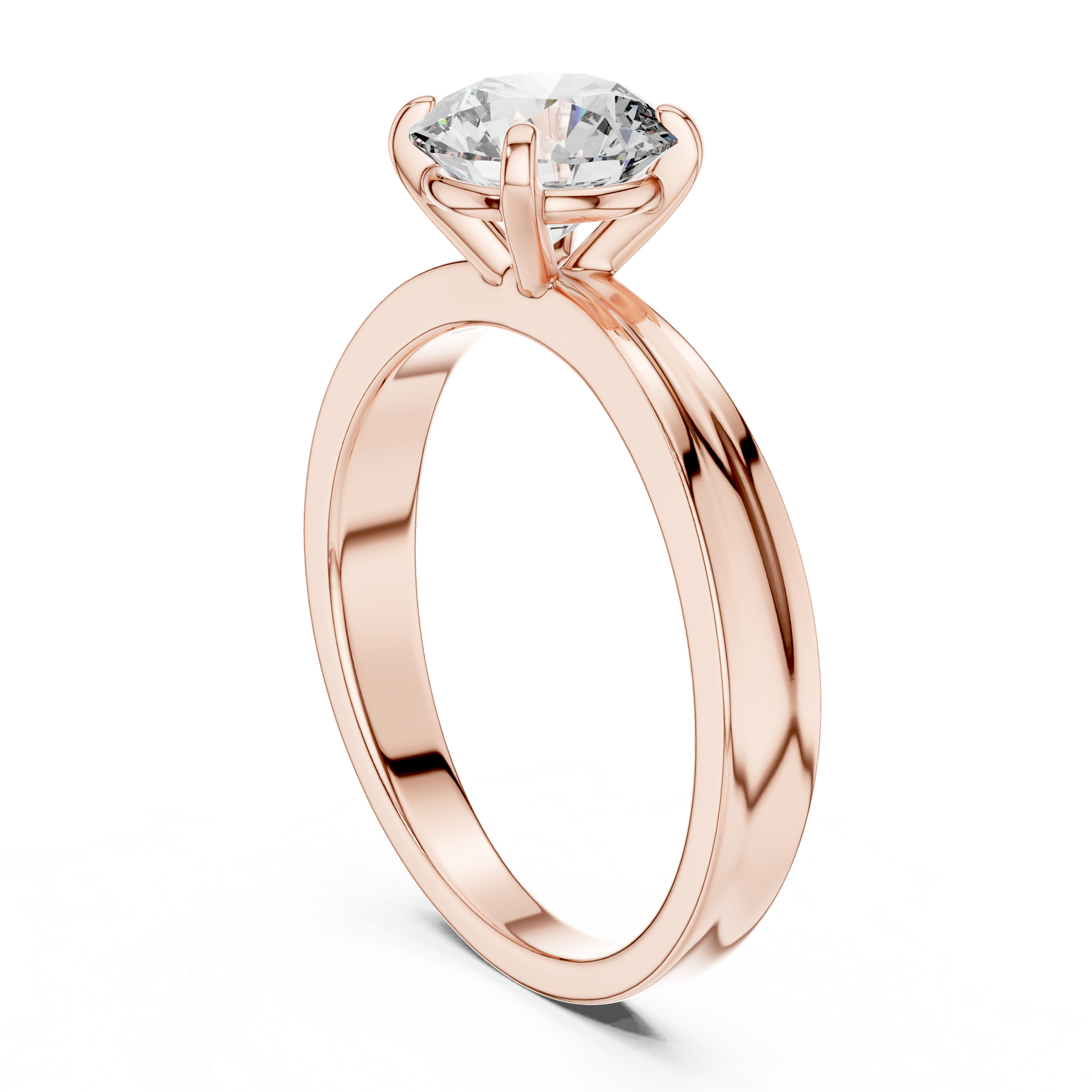 1 CT Classic Solitaire Diamond Ring in Gold, Silver & Platinum view 3