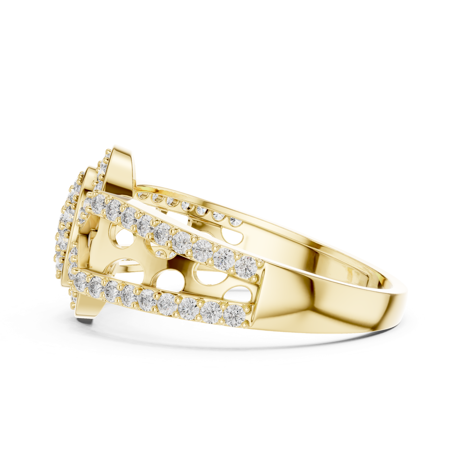 Diamond Halo Cluster Ring | Gold, Platinum & Silver | Fine Jewelry | THE DIAMOWN view 3