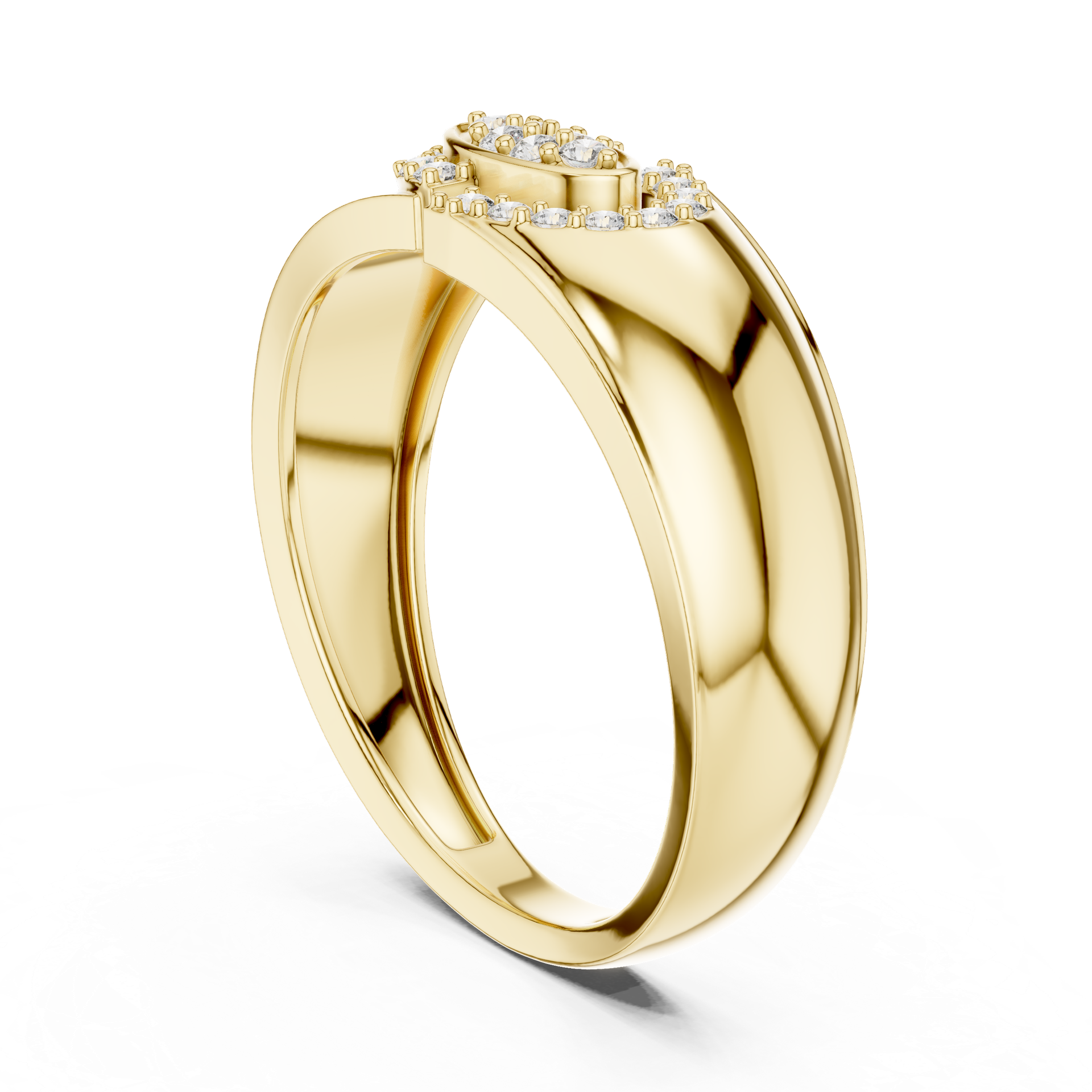 Diamond Oval Cluster Split-Band Ring | Modern Diamond Statement Ring | Fine Luxury Jewelry | Gold, Platinum & Silver | THE DIAMOWN