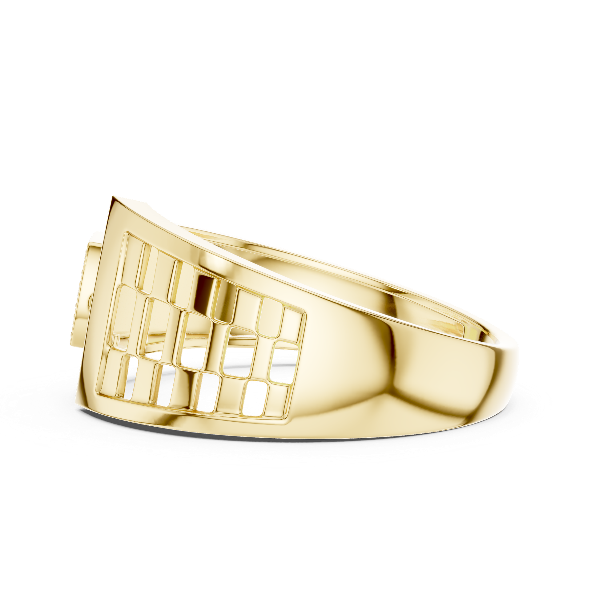 Diamond Cuff Ring | Round Diamond Statement Ring | Gold, Platinum & Silver | Luxury Fine Jewelry | THE DIAMOWN view 2