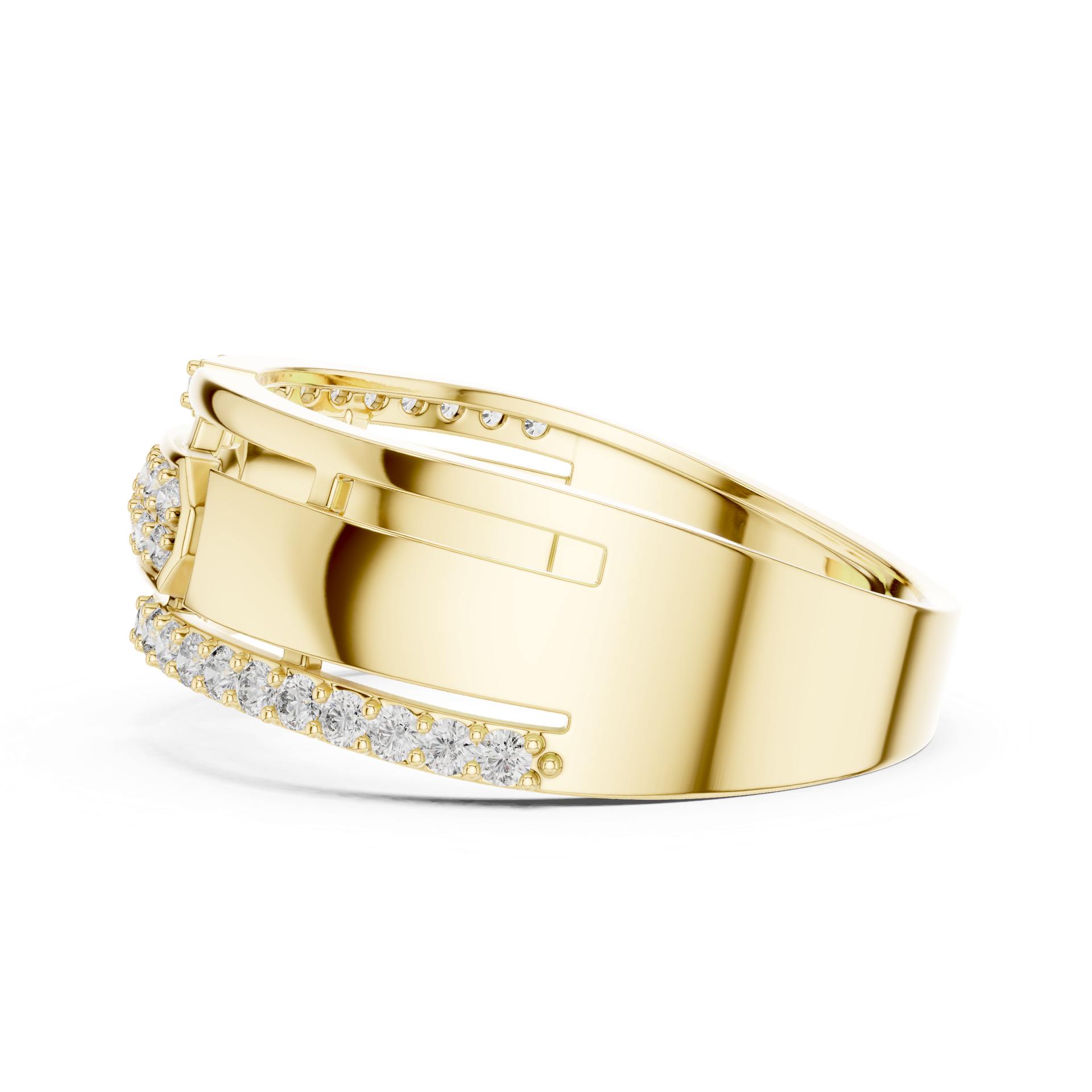 Diamond Cuff Ring | Diamond Signet Style Ring | Gold Diamond Band | Luxury Diamond Jewelry | THE DIAMOWN view 2