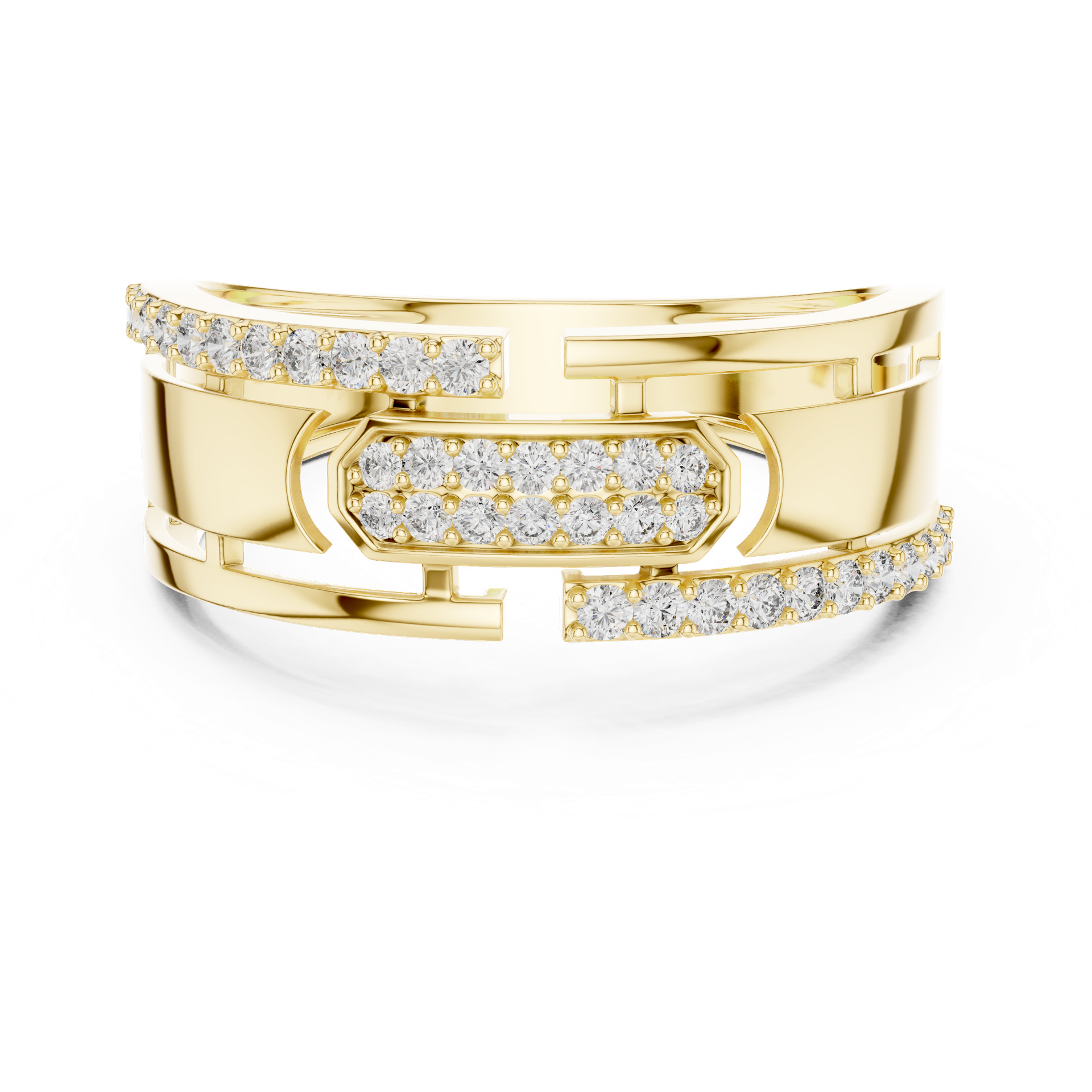 Diamond Cuff Ring | Diamond Signet Style Ring | Gold Diamond Band | Luxury Diamond Jewelry | THE DIAMOWN view 4