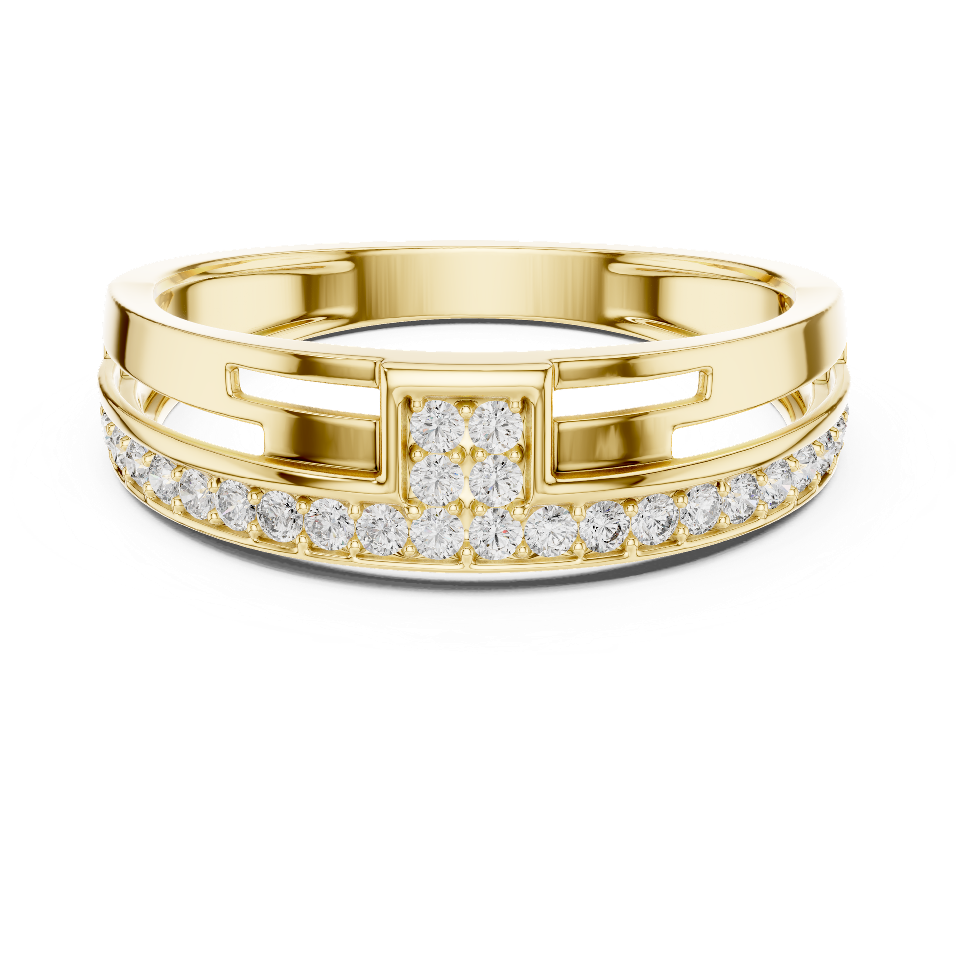 Diamond Cuff Ring | Diamond Band | Gold Diamond Ring | Luxury Diamond Jewelry | THE DIAMOWN view 4