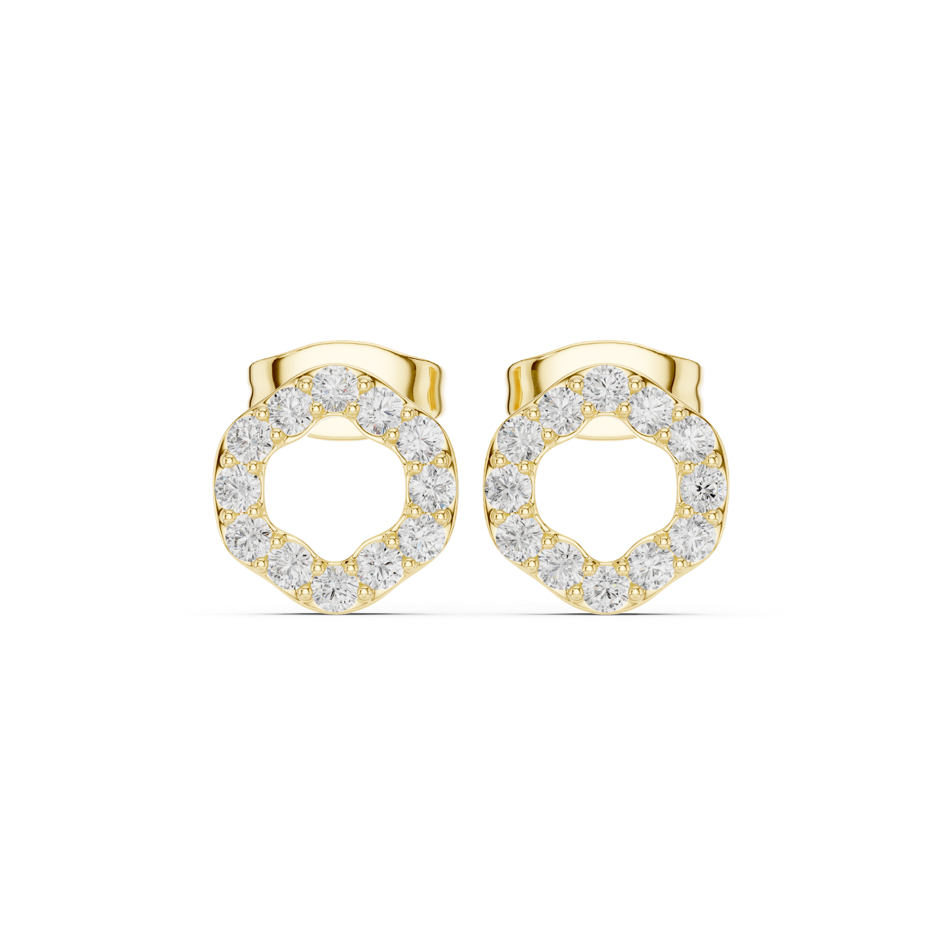 Natural & Lab‑Grown Diamond Circle Earrings | 8.25 mm Gold Open‑Ring Studs | Fine Luxury Jewelry | THE DIAMOWN view 4